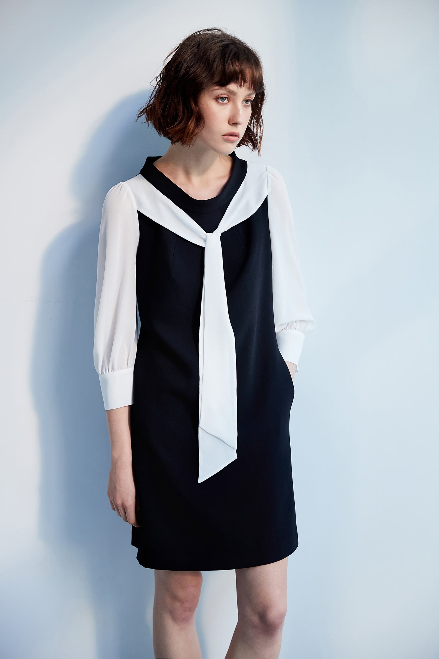 Layerd-look fashion sleeveless dress,dress,cocktaildress,sleevelessdress,longsleevedress,chiffon,chiffondress