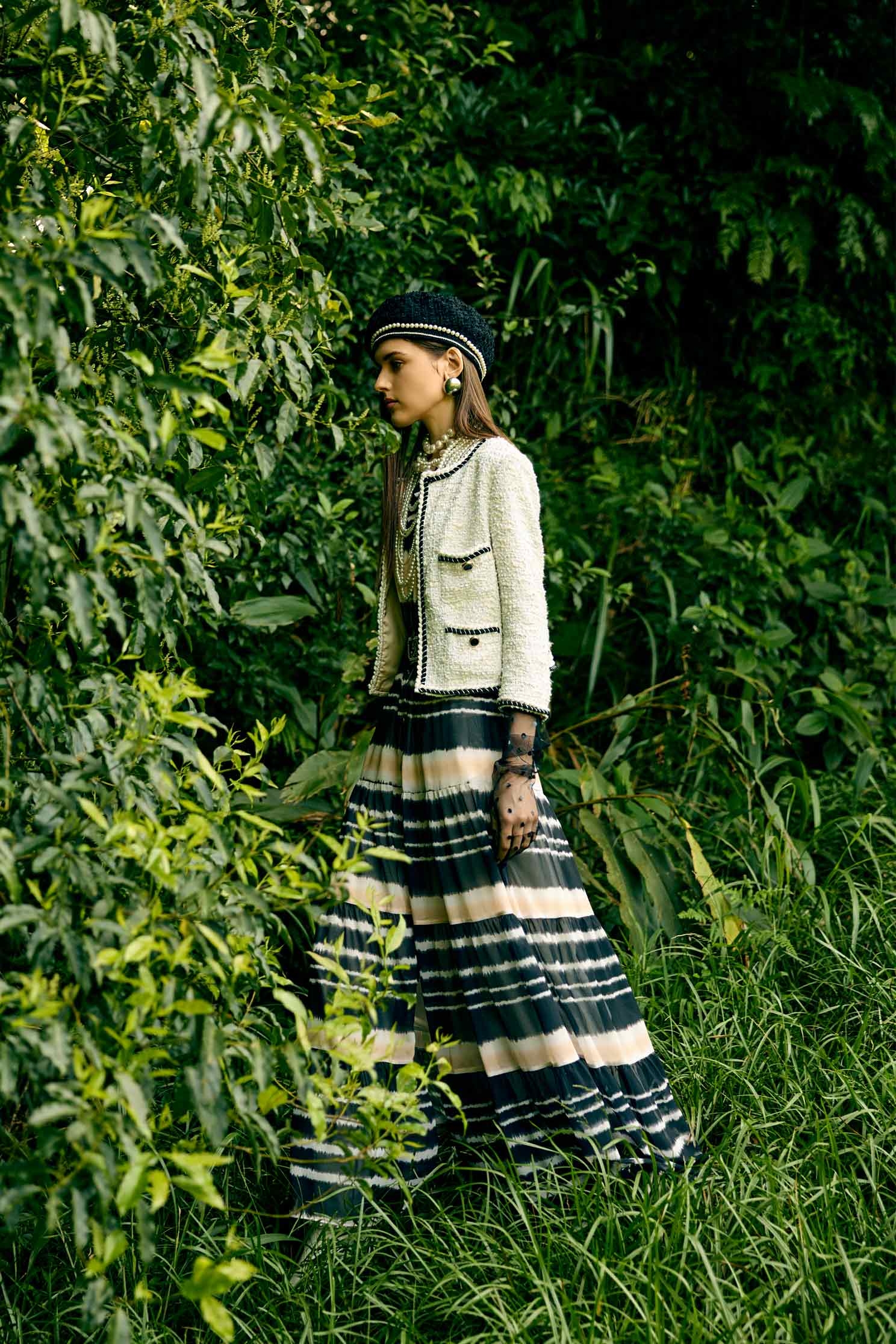 雙色綁染感印花雪紡長洋裝雙色綁染感印花雪紡長洋裝,一般洋裝,印花洋裝,小禮服,洋裝特輯,秋冬穿搭,雪紡,雪紡洋裝