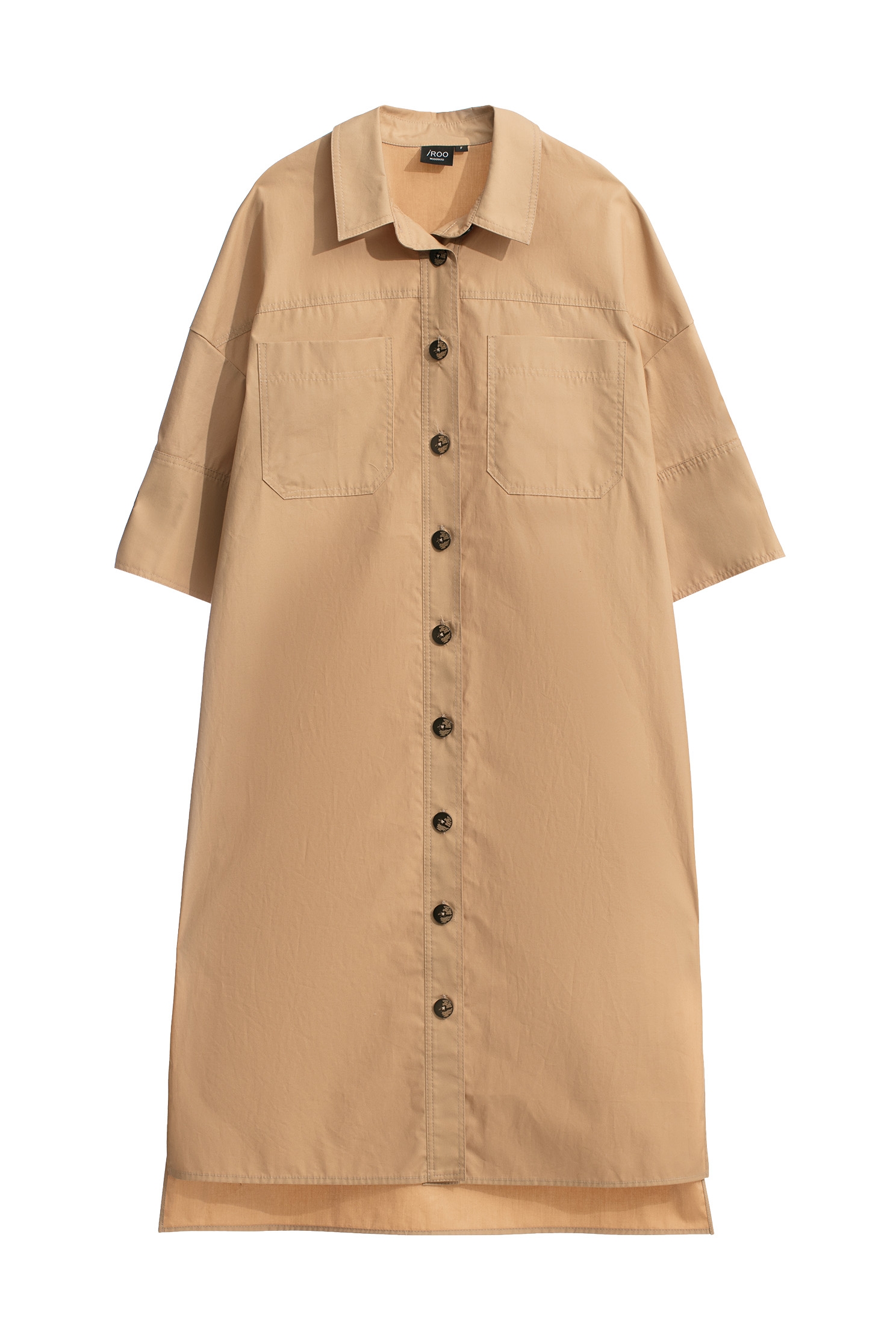 摩卡咖色七分袖襯衫洋裝摩卡咖色七分袖襯衫洋裝,一般洋裝,上班OL穿搭,秋冬穿搭