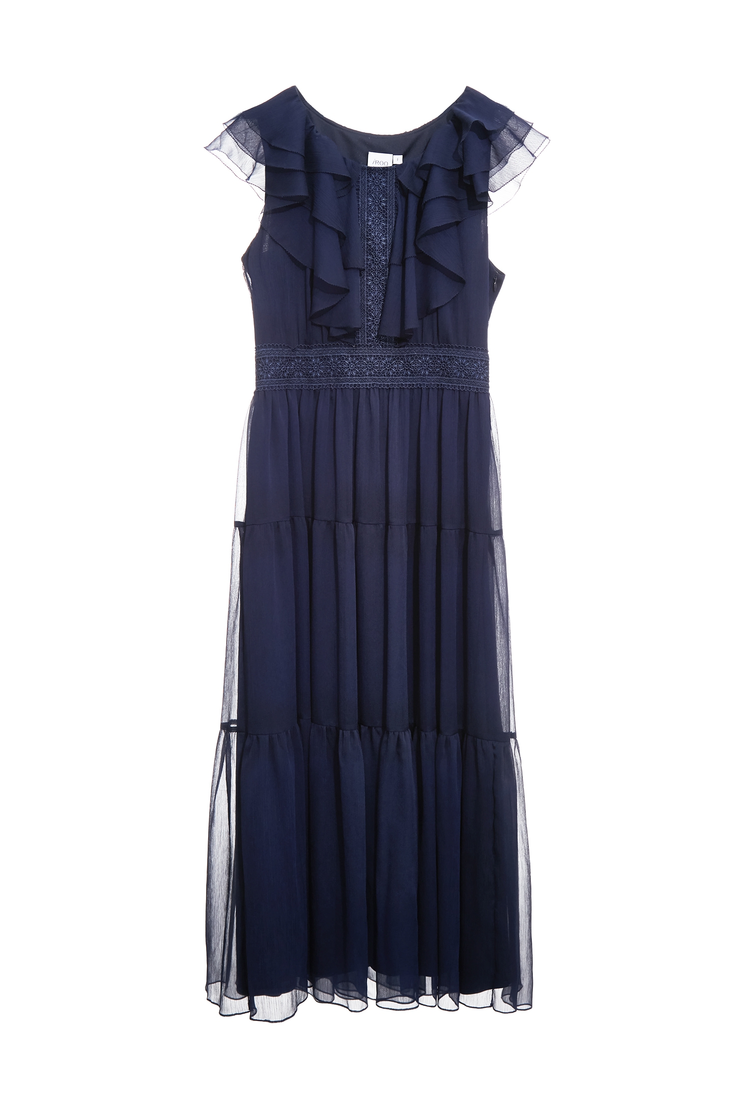 飄逸雪紡經典藍色禮服洋裝飄逸雪紡經典藍色禮服洋裝,一般洋裝,小禮服,春夏穿搭,荷葉,蕾絲,雪紡,雪紡洋裝