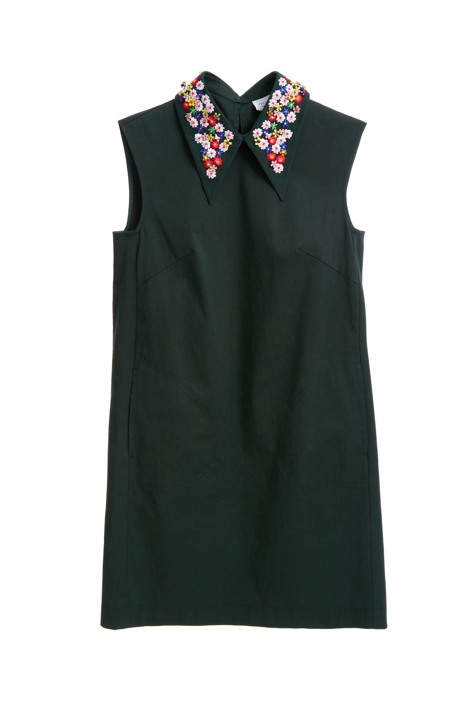 Sparkling collars sleeveless dress.,dress,embroidery,embroiderddress,cocktaildress,sleevelessdress,embroidered