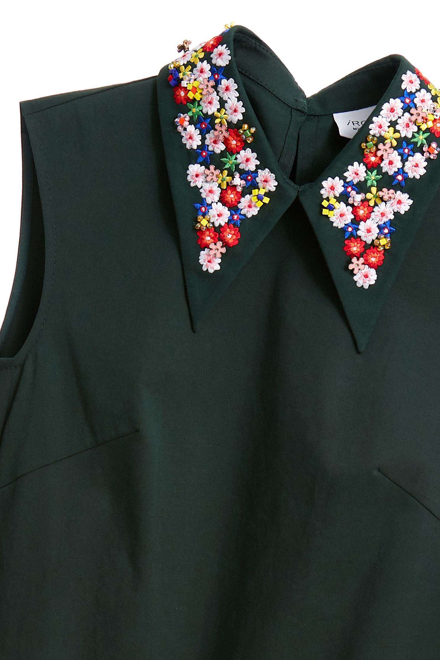 Sparkling collars sleeveless dress.,dress,embroidery,embroiderddress,cocktaildress,sleevelessdress,embroidered