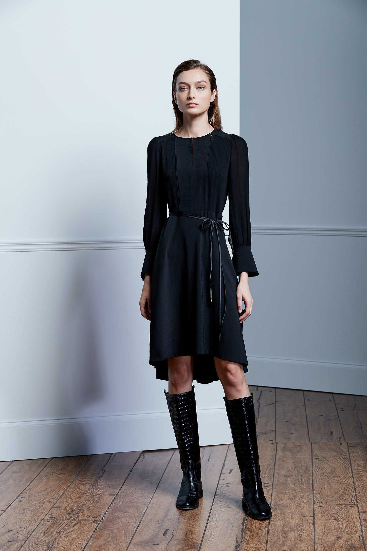 V neck dress,V-neck dress,Dress,Cocktail Dress,Valentine,長袖洋裝,Chiffon,Chiffon Dress,Black dress