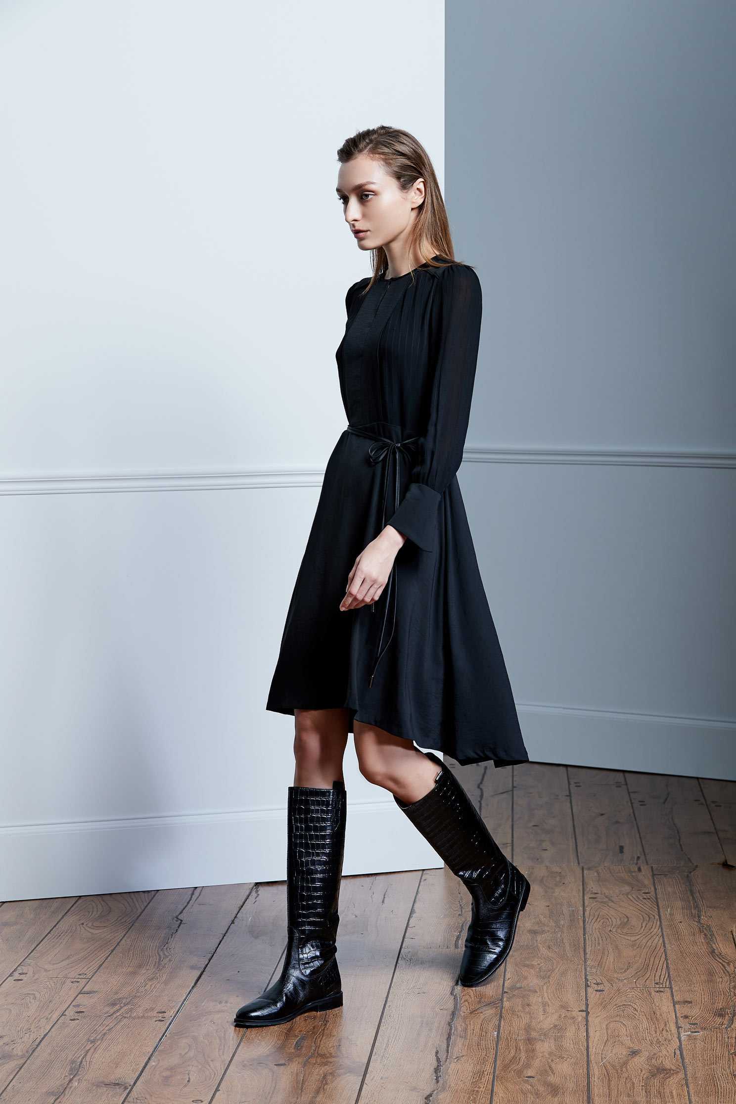 V neck dress,V-neck dress,Dress,Cocktail Dress,Valentine,長袖洋裝,Chiffon,Chiffon Dress,Black dress