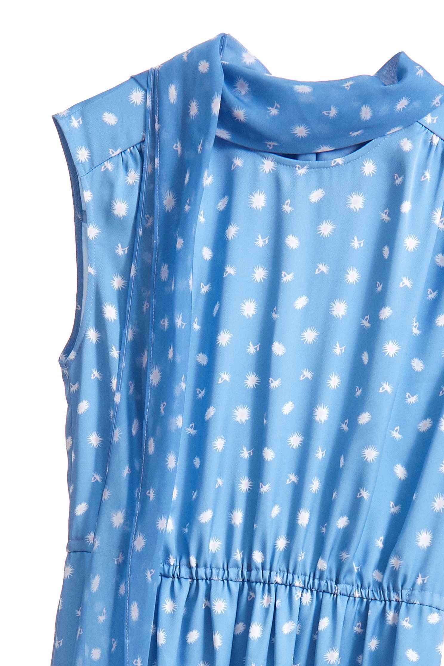 Flowy fashion dres,Pantone blue,Cocktail Dress,無袖洋裝