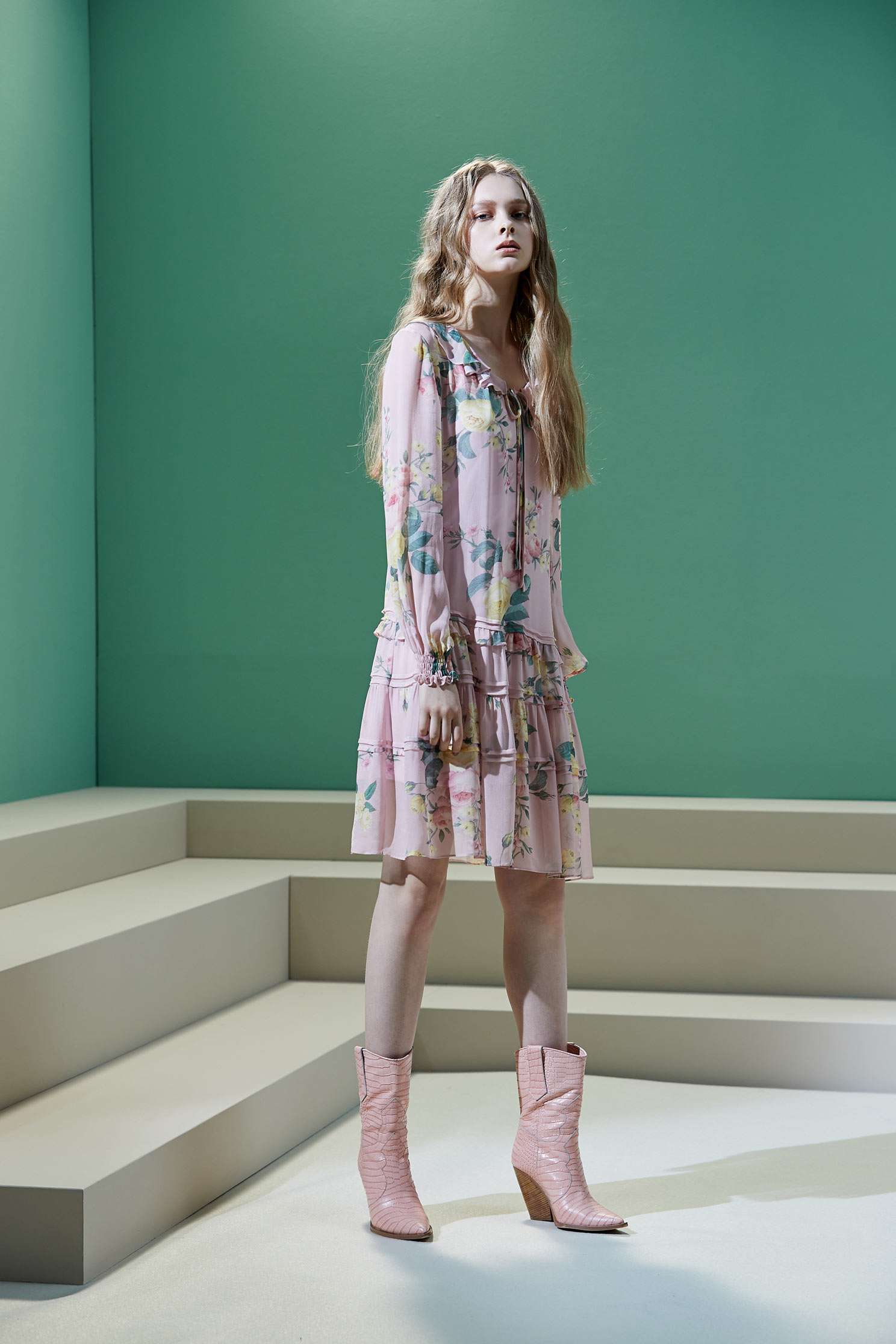 Romantic flowy short skirt,Dress,Casual dress,Rayon,i-select,Long dress