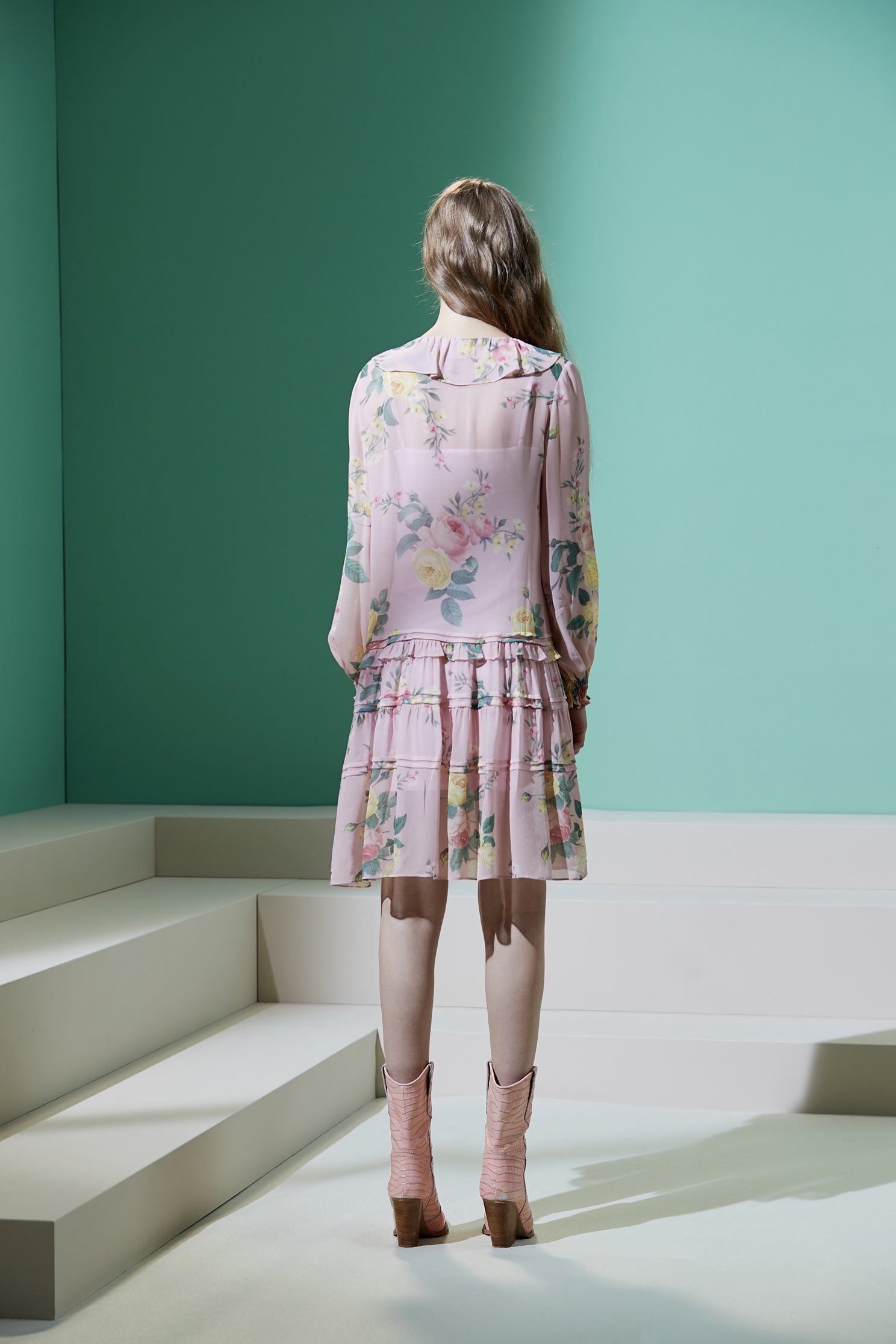 Romantic flowy short skirt,Dress,Casual dress,Rayon,i-select,Long dress