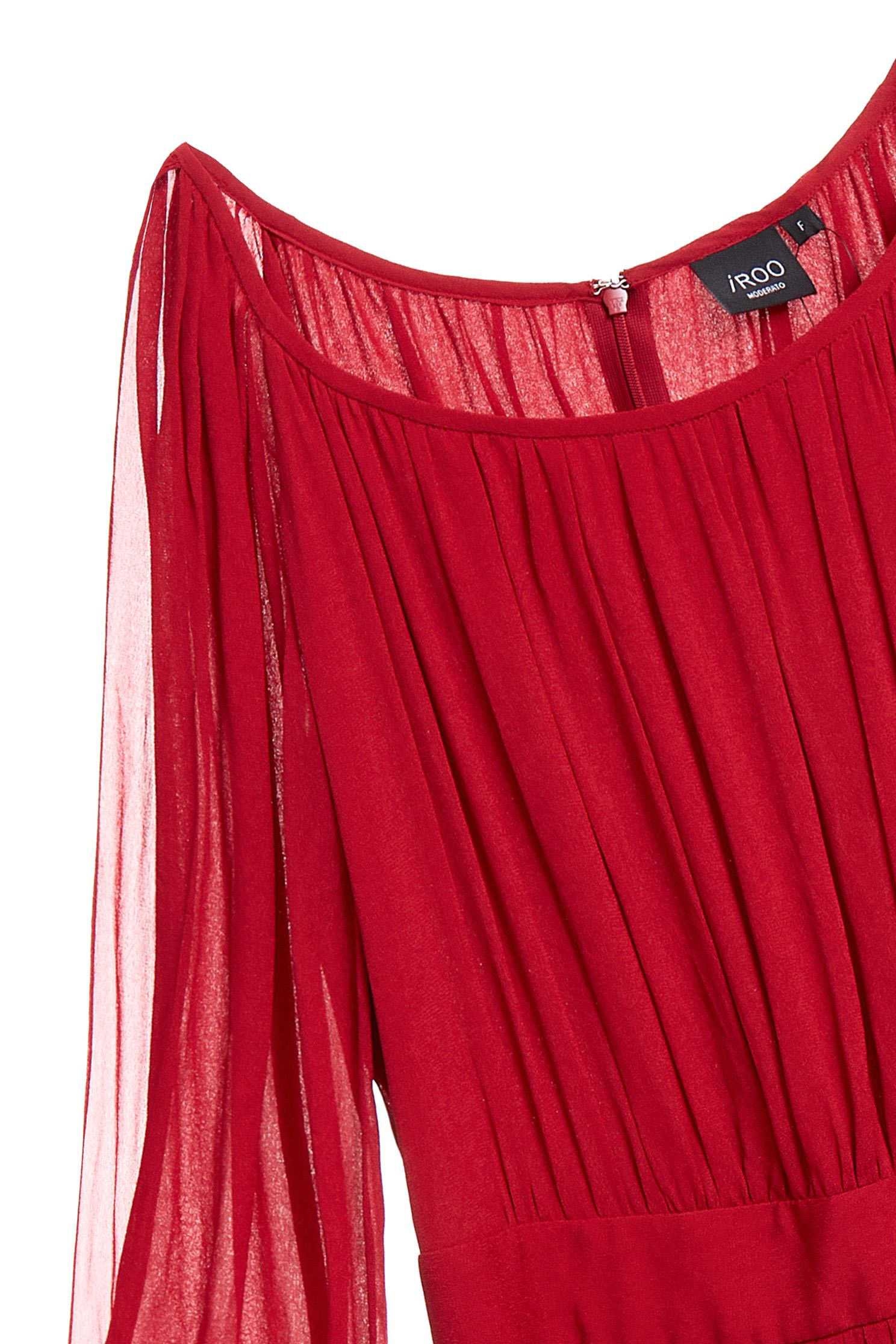 Velvet-like chiffon dress,U-neck dress,Dress,Cocktail Dress,透膚洋裝,長袖洋裝,Chiffon,Chiffon Dress