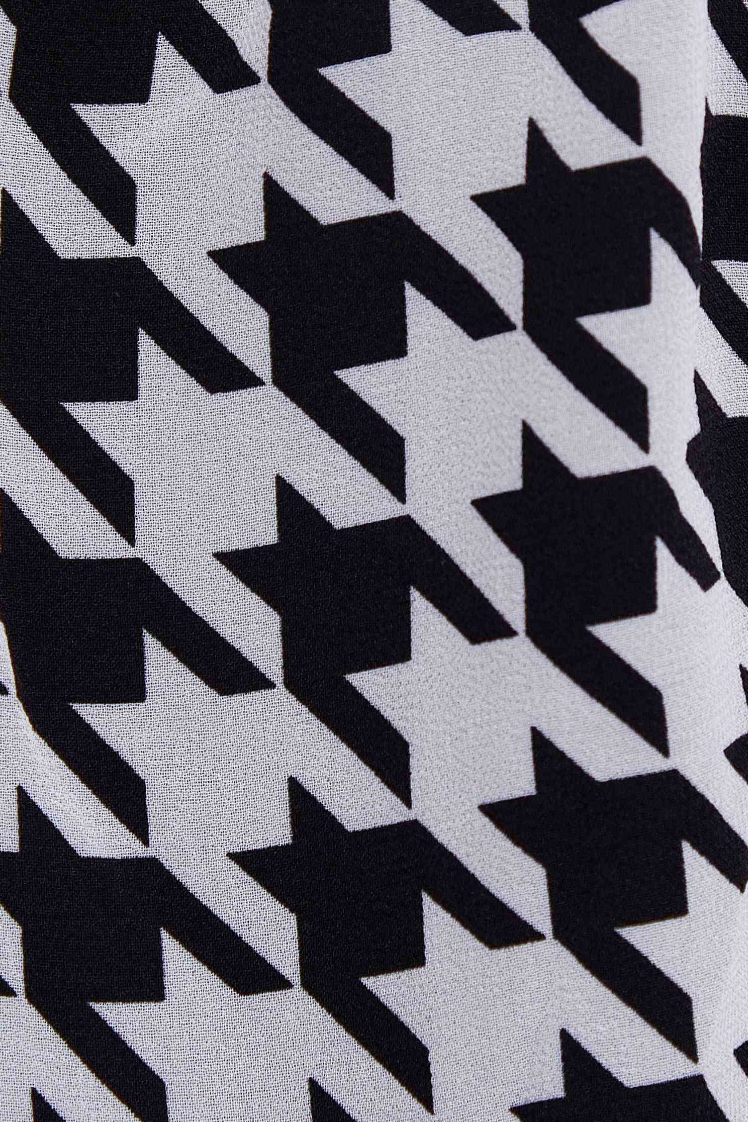 Houndstooth mixing dress,dress,cocktaildress,i-select,longsleevedress,chiffon,chiffondress
