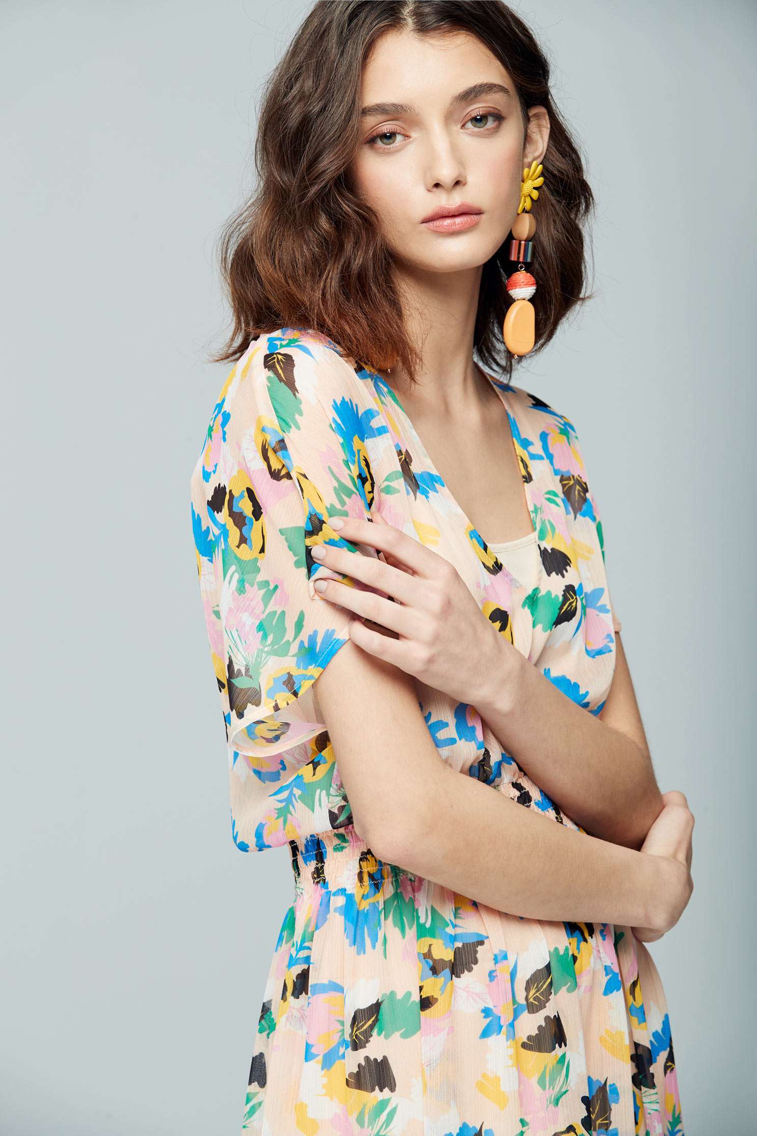 Floral chiffon dress,v-neckdress,cocktaildress,shortsleevedress,chiffon,chiffondress