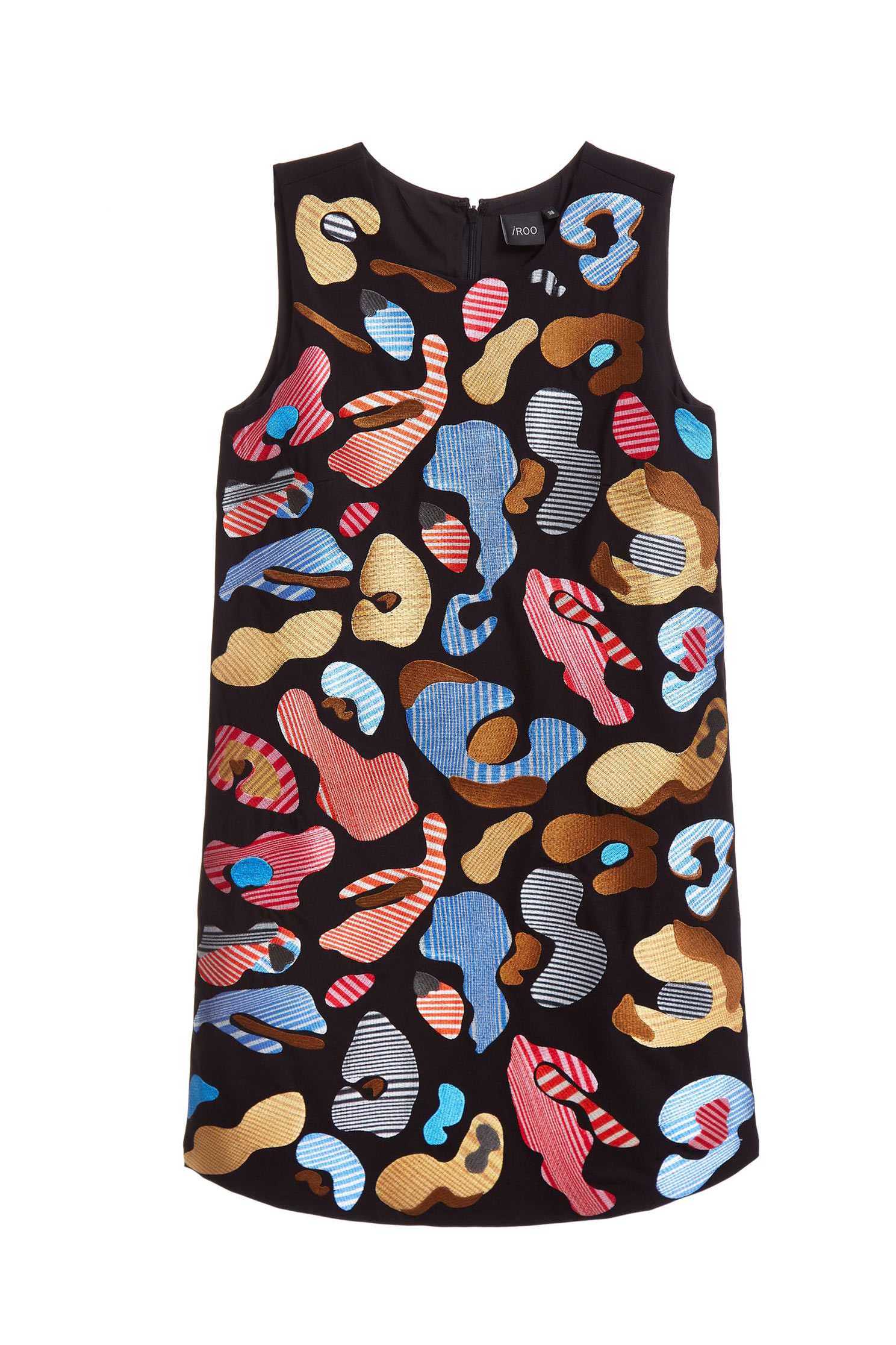 Irregular totem fashion dress,U-neck dress,Dress,embroidery,刺繡洋裝,無袖洋裝,embroidered