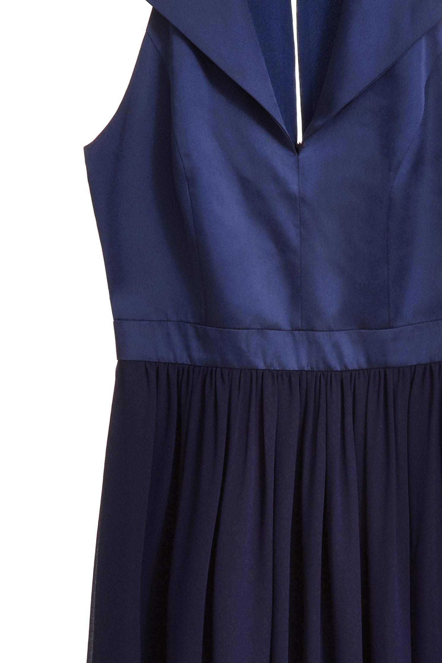 Elegant lapel design sleeveless dress,v-neckdress,cocktaildress,sleevelessdress,chiffon,chiffondress
