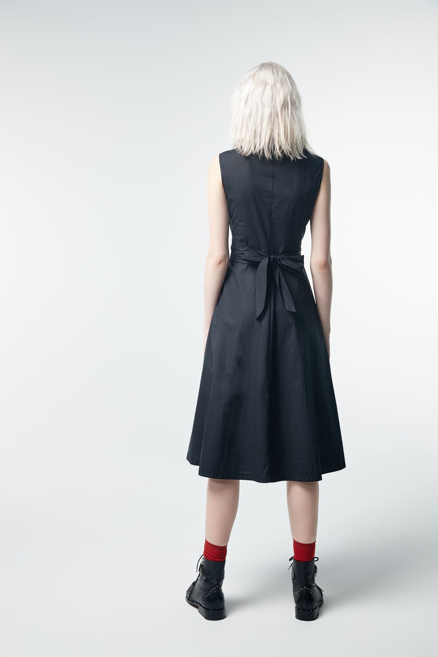 Front Cross dress,dress,sleevelessdress,valentine,i-select,onepiecedress,longdress,blackdress