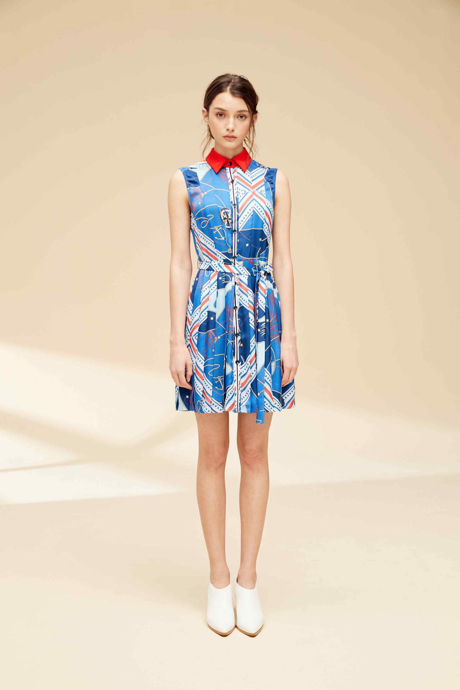 Ocean sytle fashion dress,casualdress,printeddress,firesigns,sleevelessdress