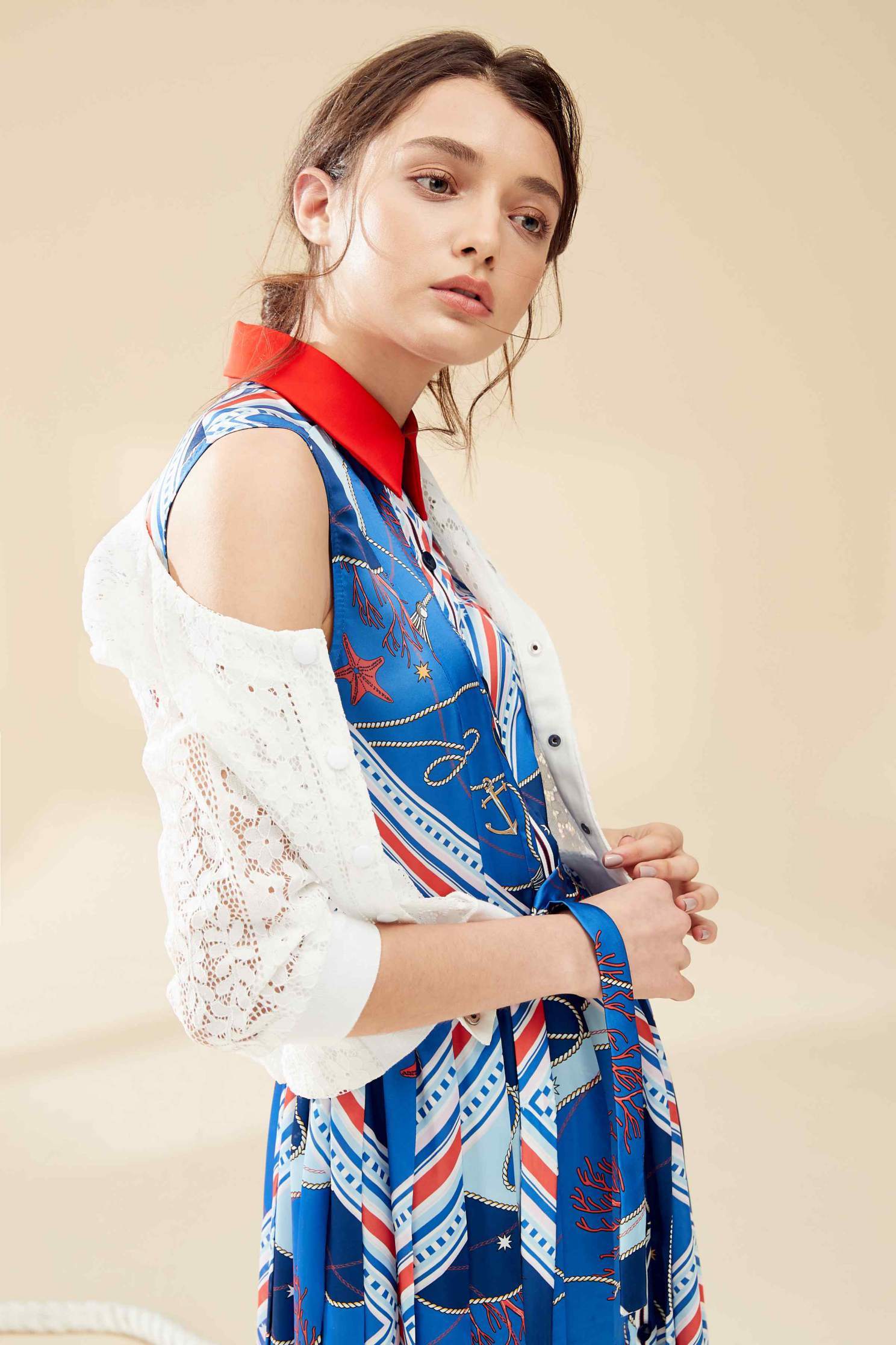 Ocean sytle fashion dress,casualdress,printeddress,firesigns,sleevelessdress