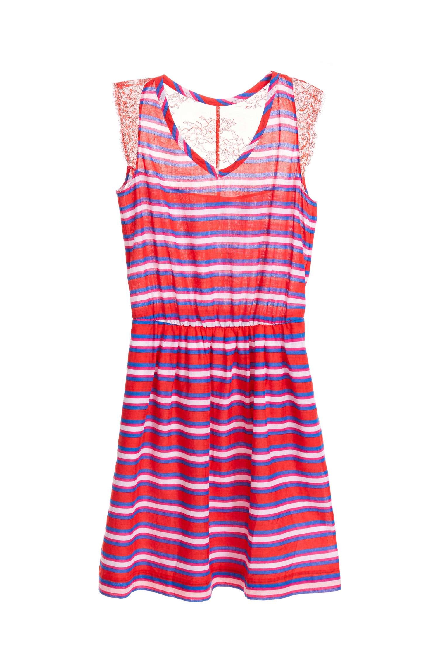 Striped color matching dress,casualdress,sleevelessdress