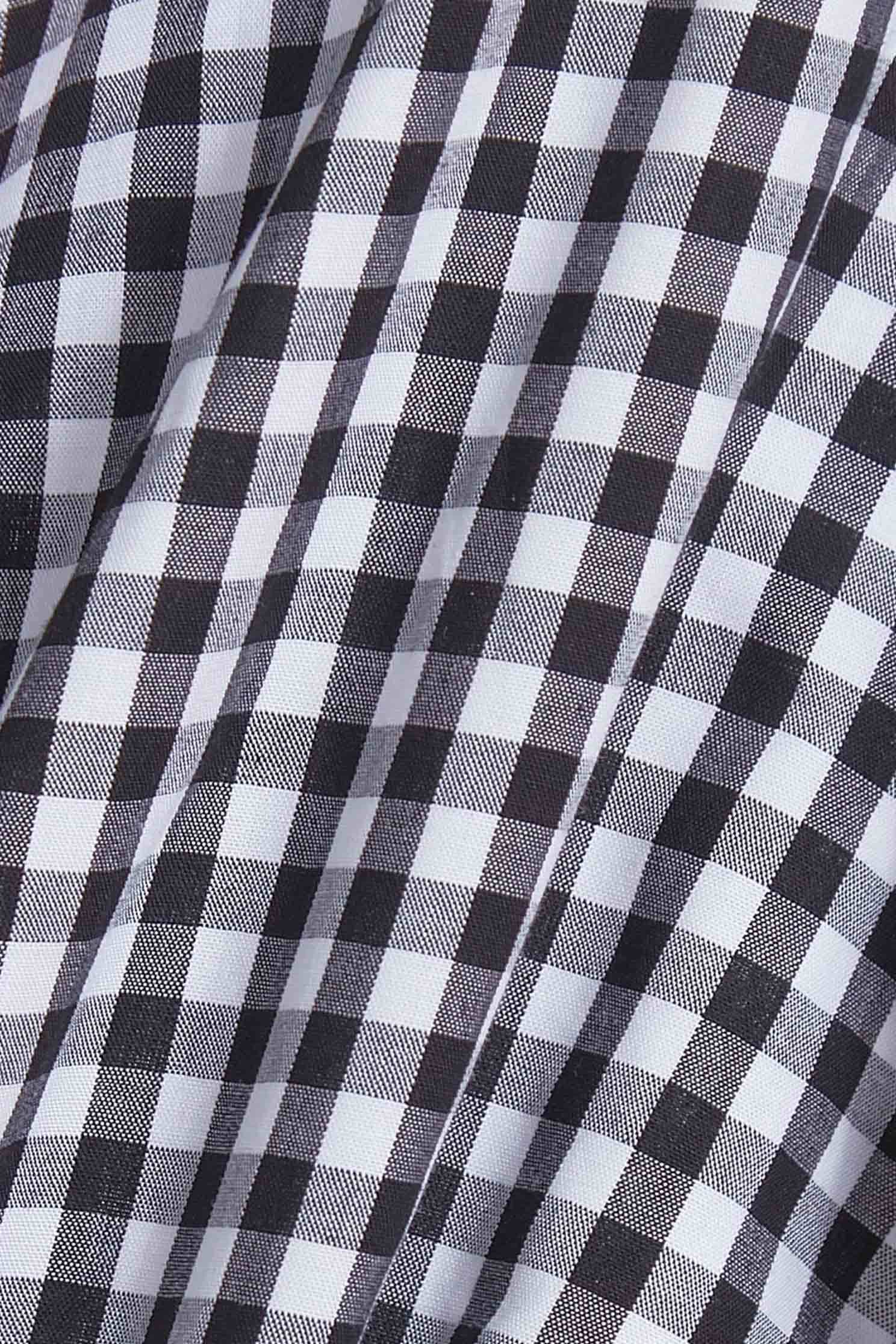 Puff sleeves plaid dress,v-neckdress,dress,earthsigns,onlinelimitededition,cotton,onepiecedress