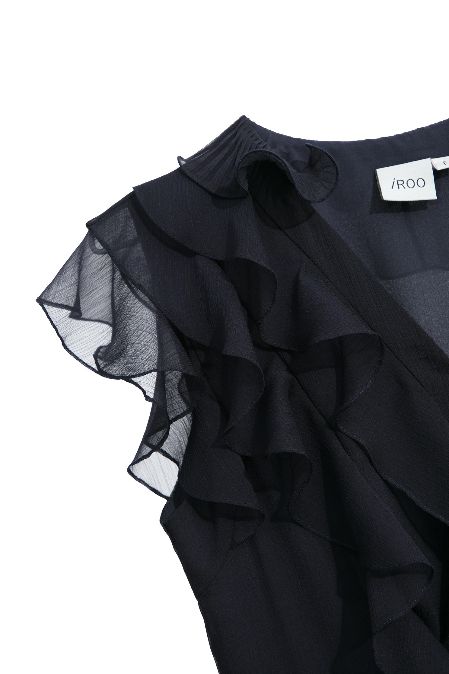 大洋藍細紋雪紡禮服洋裝大洋藍細紋雪紡禮服洋裝,一般洋裝,春夏穿搭,條紋,荷葉,雪紡