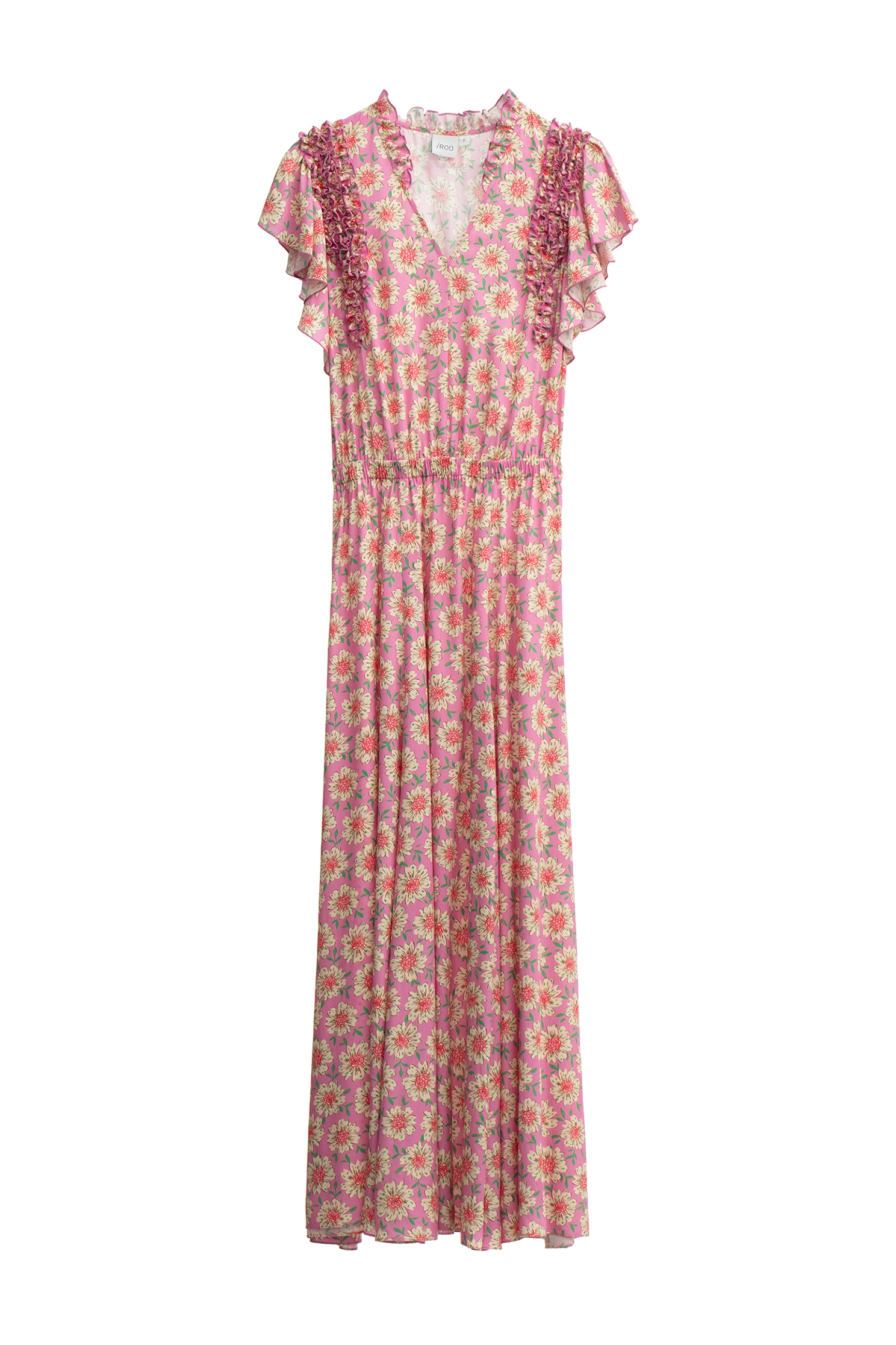 織錦渡假風印花洋裝織錦渡假風印花洋裝,V領洋裝,一般洋裝,人氣商品,印花洋裝,春夏穿搭,洋裝特輯,短袖洋裝,約會特輯,花花世界,荷葉,長洋裝