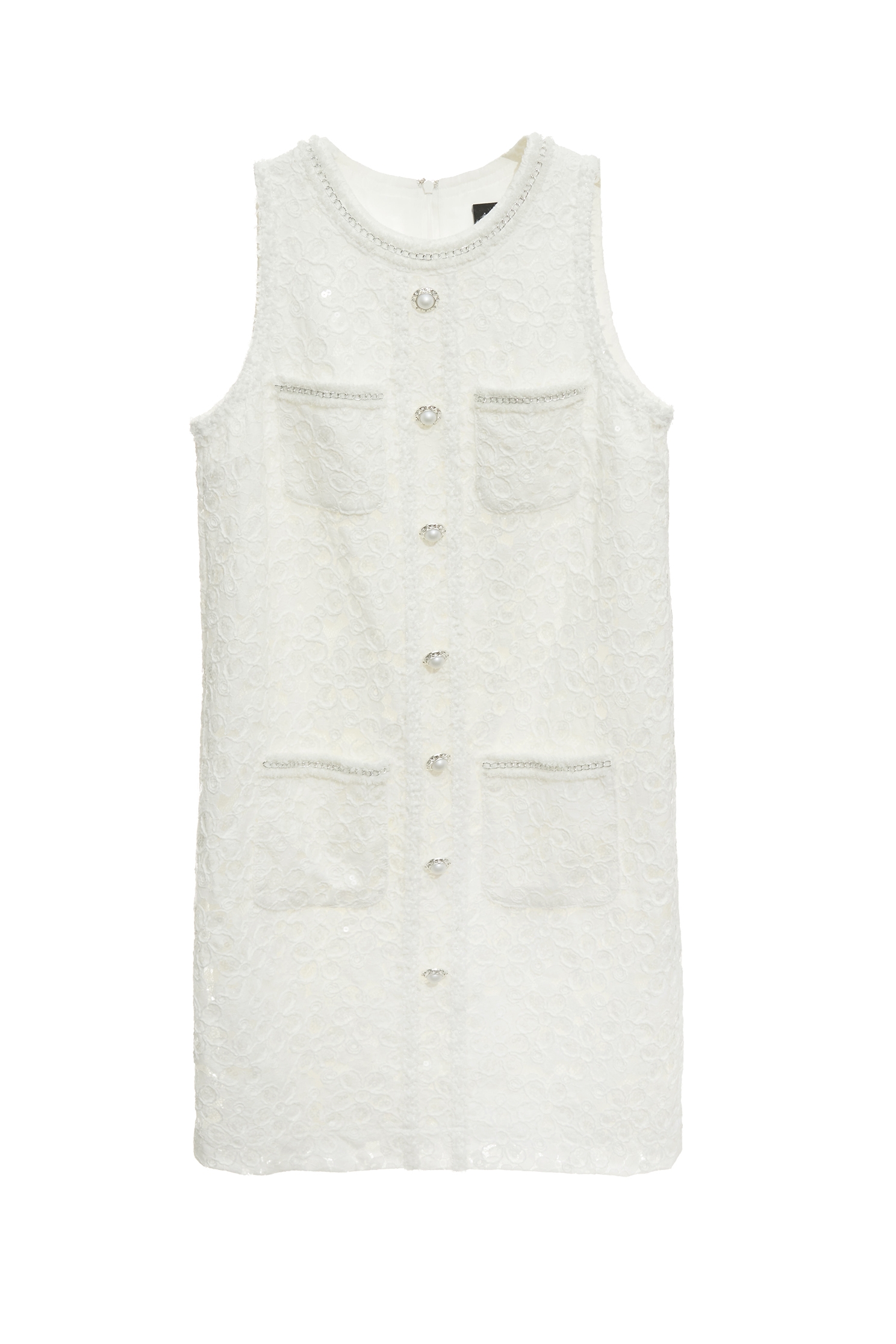 奶油白亮片蕾絲無袖短洋裝奶油白亮片蕾絲無袖短洋裝,一般洋裝,人氣商品,小禮服,春夏穿搭,洋裝特輯,無袖洋裝,珍珠,短袖洋裝,花花世界,蕾絲,蕾絲洋裝,蕾絲裙