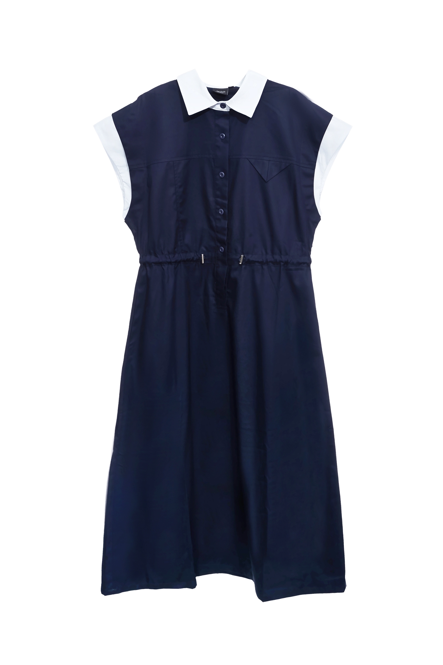 假兩件落肩收腰襯衫洋裝假兩件落肩收腰襯衫洋裝,一般洋裝,人氣商品,小禮服,春夏穿搭,洋裝特輯,短袖洋裝,襯衫