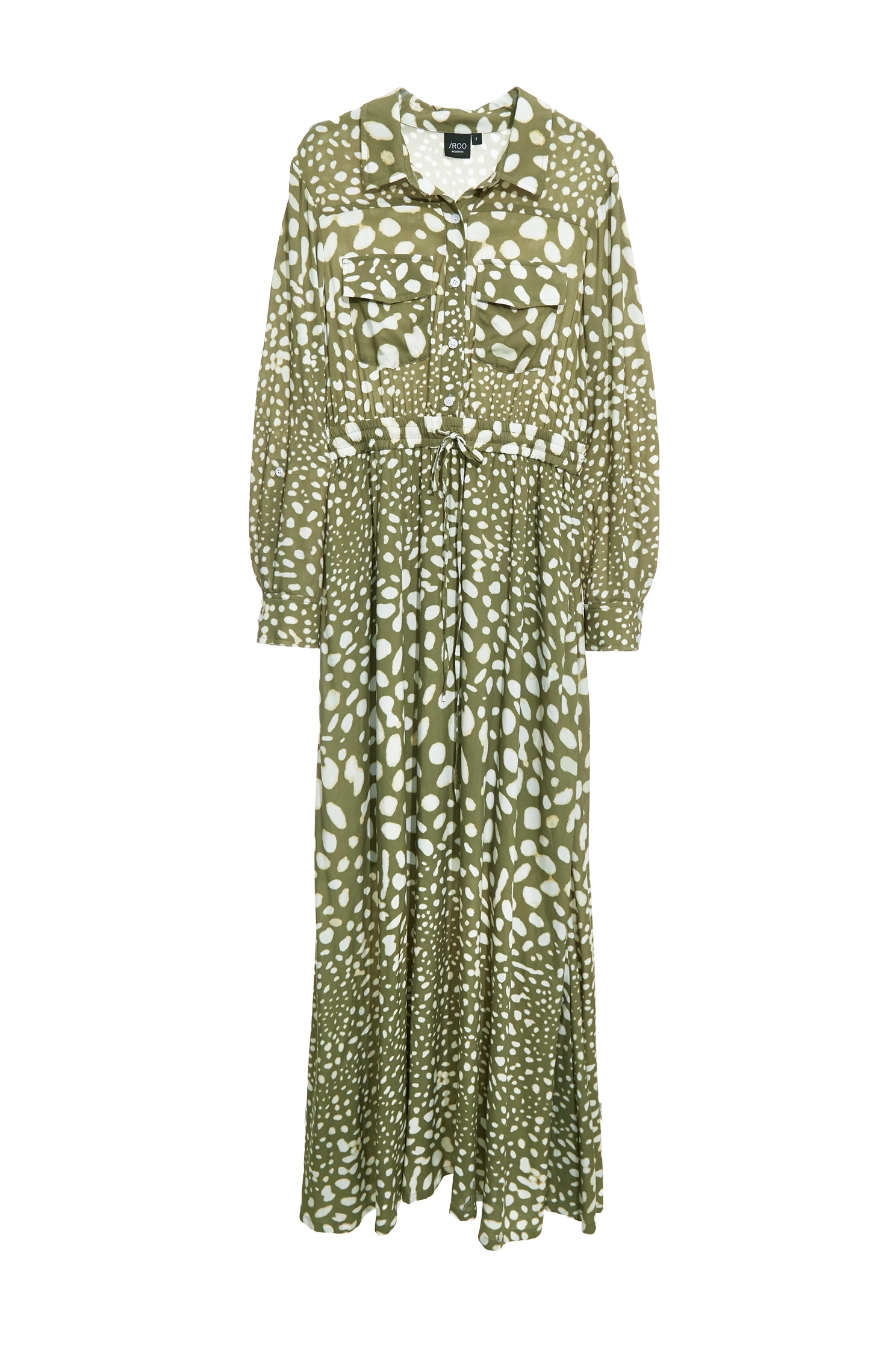 鹿紋印花長洋裝鹿紋印花長洋裝,一般洋裝,春夏穿搭,洋裝特輯,輕奢度假,輕奢渡假,長洋裝