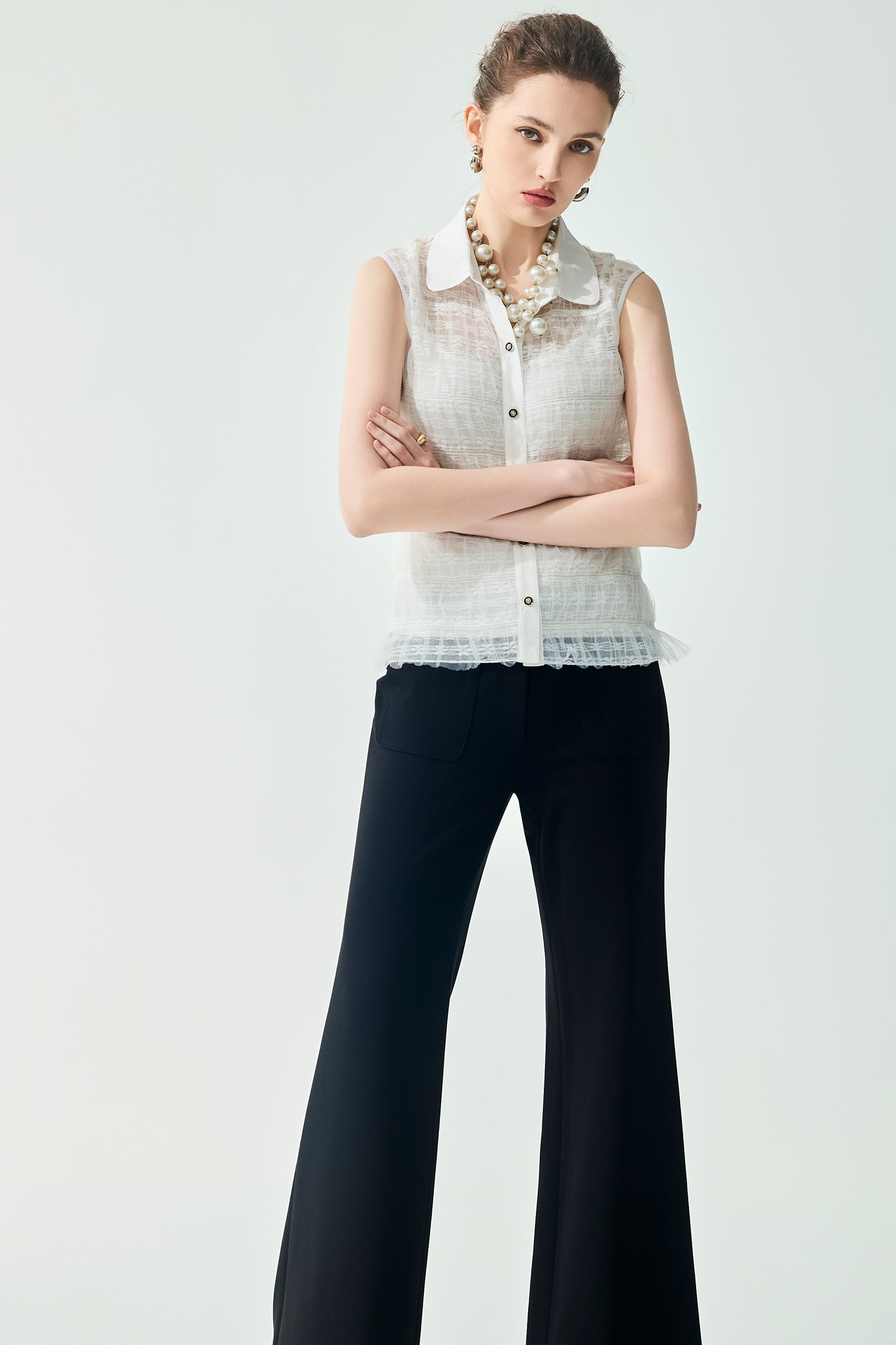 立體透視彈性襯衫背心立體透視彈性襯衫背心,一般背心,一般背心馬甲,春夏穿搭,白色背心,背心