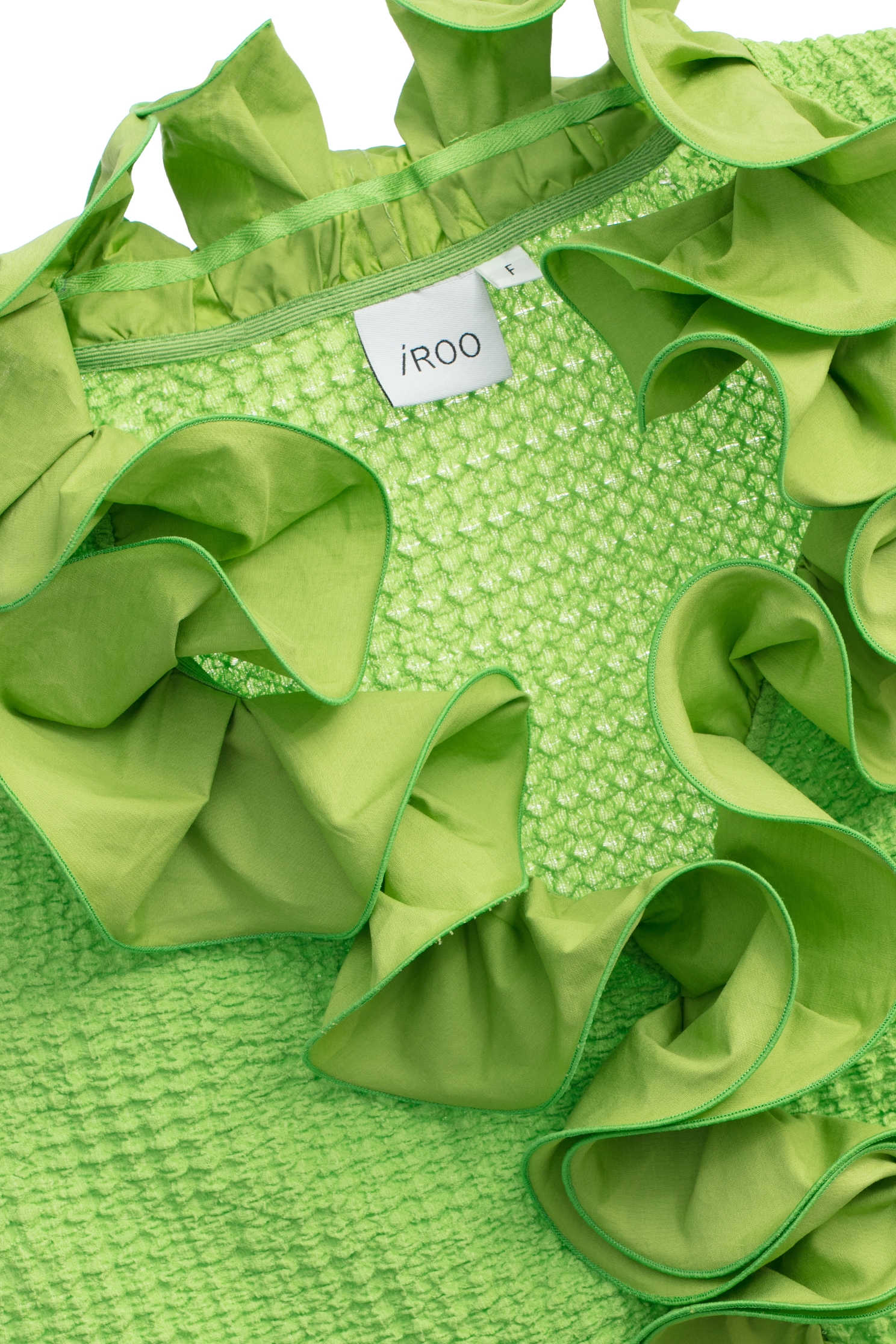 翡翠綠異材質荷葉上衣翡翠綠異材質荷葉上衣,一般背心,一般背心馬甲,上衣,春夏穿搭,背心,荷葉