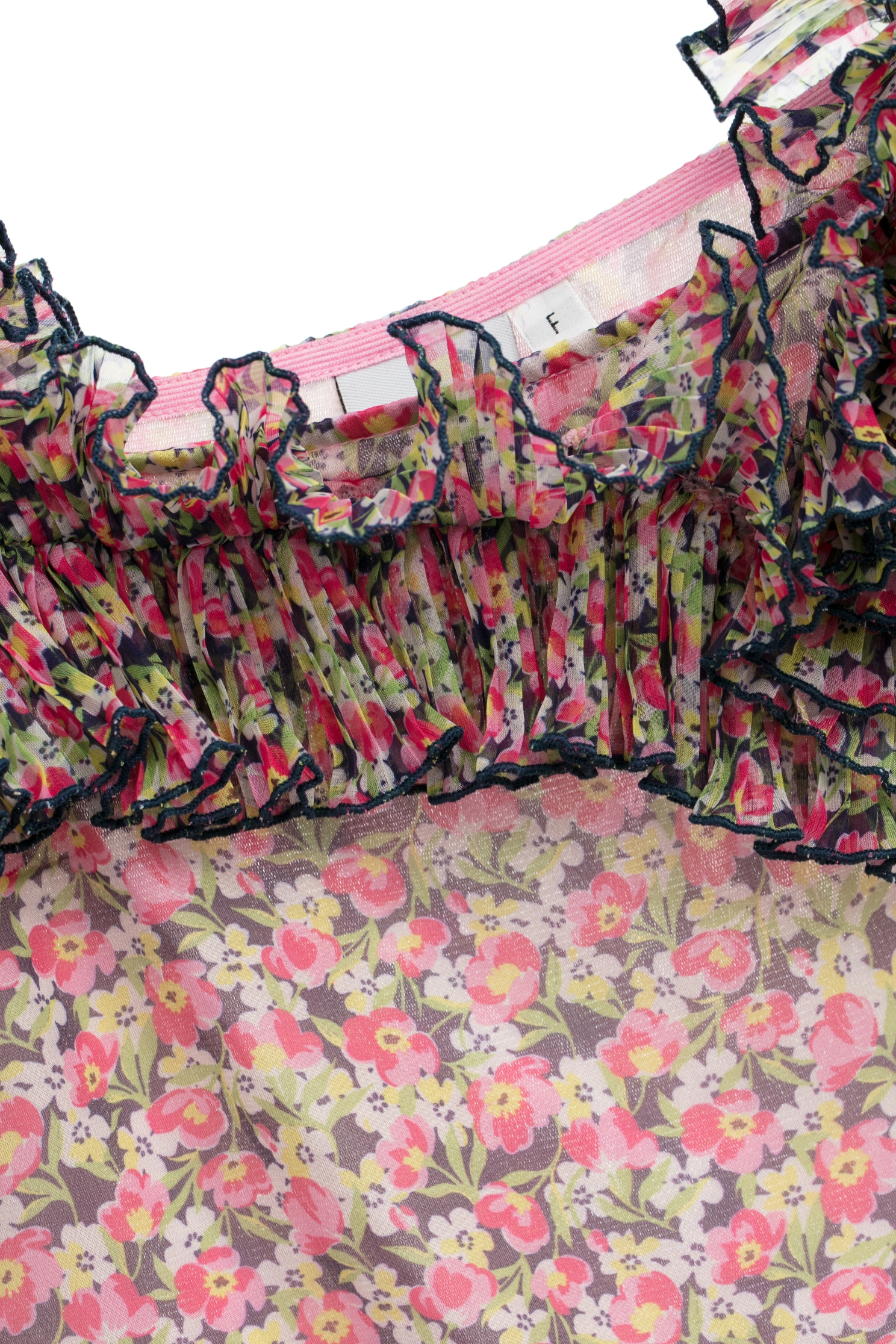 花菱草印花荷葉上衣花菱草印花荷葉上衣,一般背心,一般背心馬甲,上衣,春夏穿搭,約會特輯,背心,荷葉,雪紡