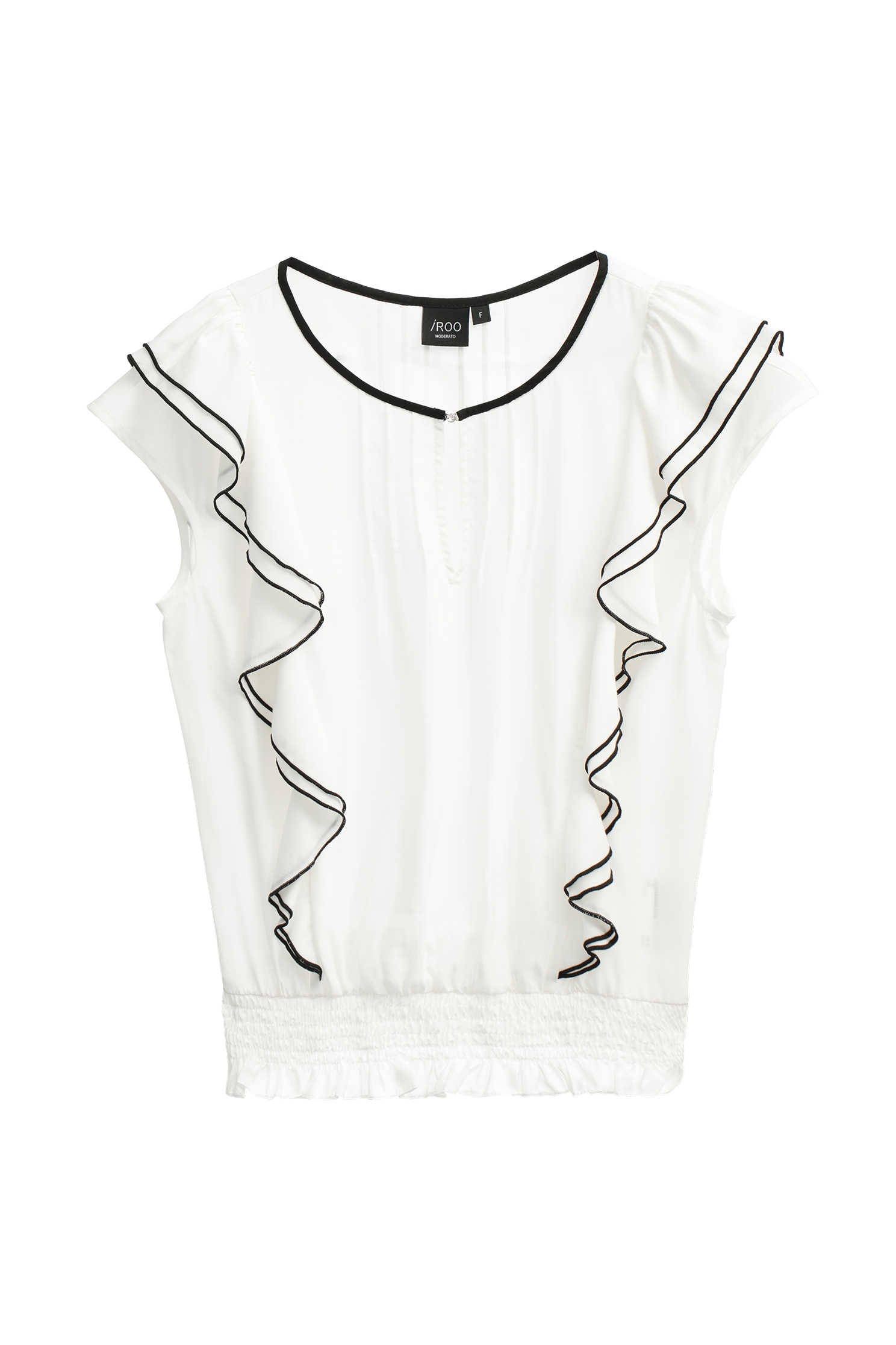 黑白配色柔美荷葉上衣黑白配色柔美荷葉上衣,一般背心,一般背心馬甲,上衣,人氣商品,春夏穿搭,白色背心,背心,荷葉