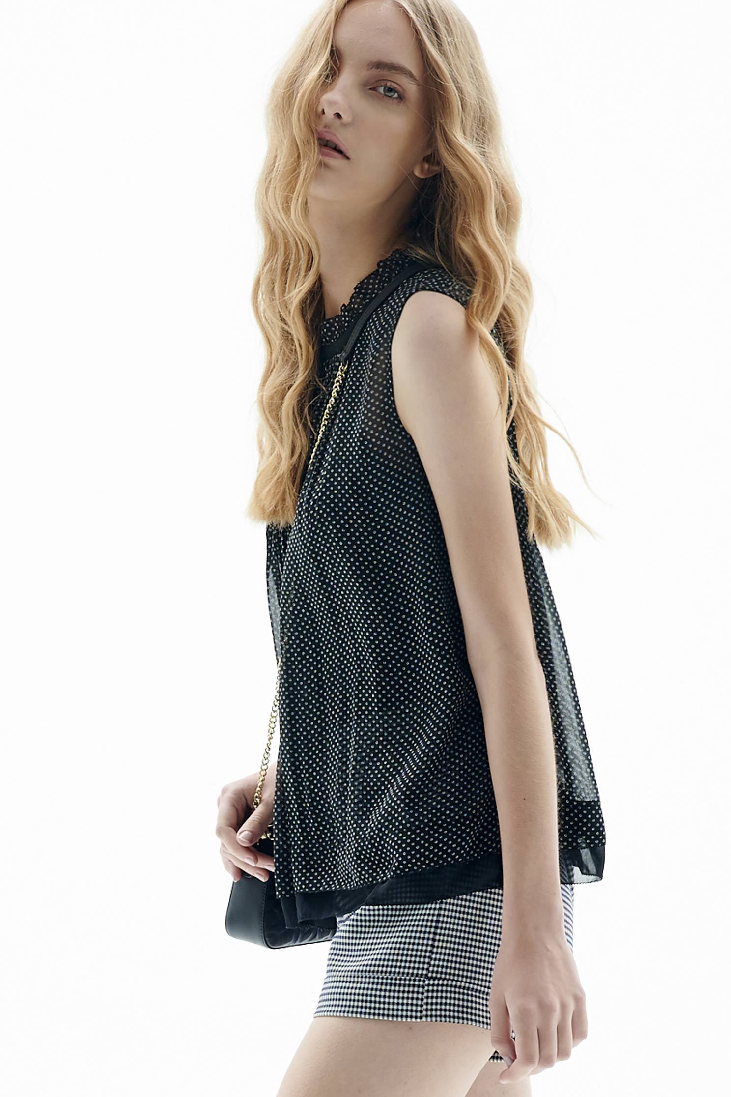 Elegant and slightly transparent chiffon vest,singlet,vest,girlfriendsspringtour,chiffon,blackvest