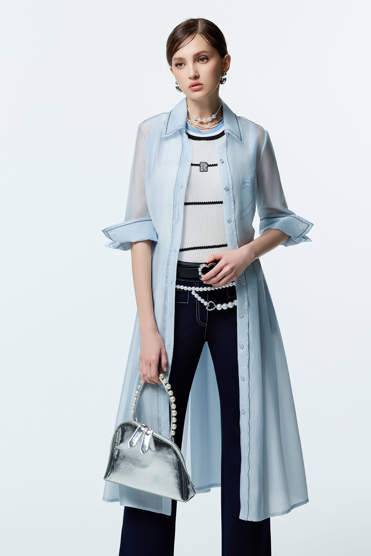 學院風燕麥色配條針織學院風燕麥色配條針織,一般背心,一般背心馬甲,上衣,人氣商品,秋冬穿搭,背心,針織,針織背心