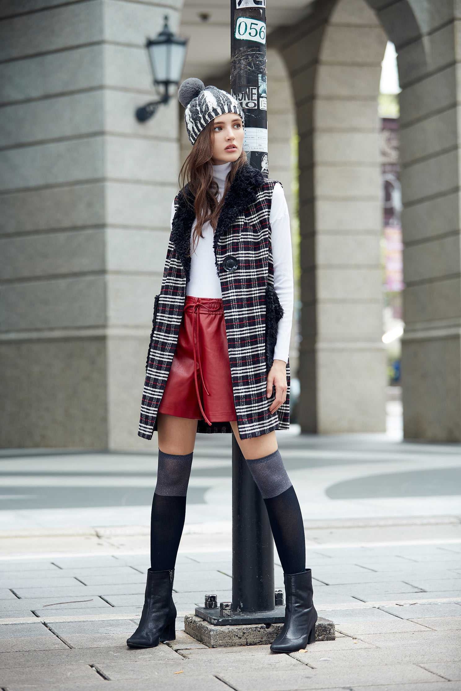 Vintage plaid classic design vest,vest,vest