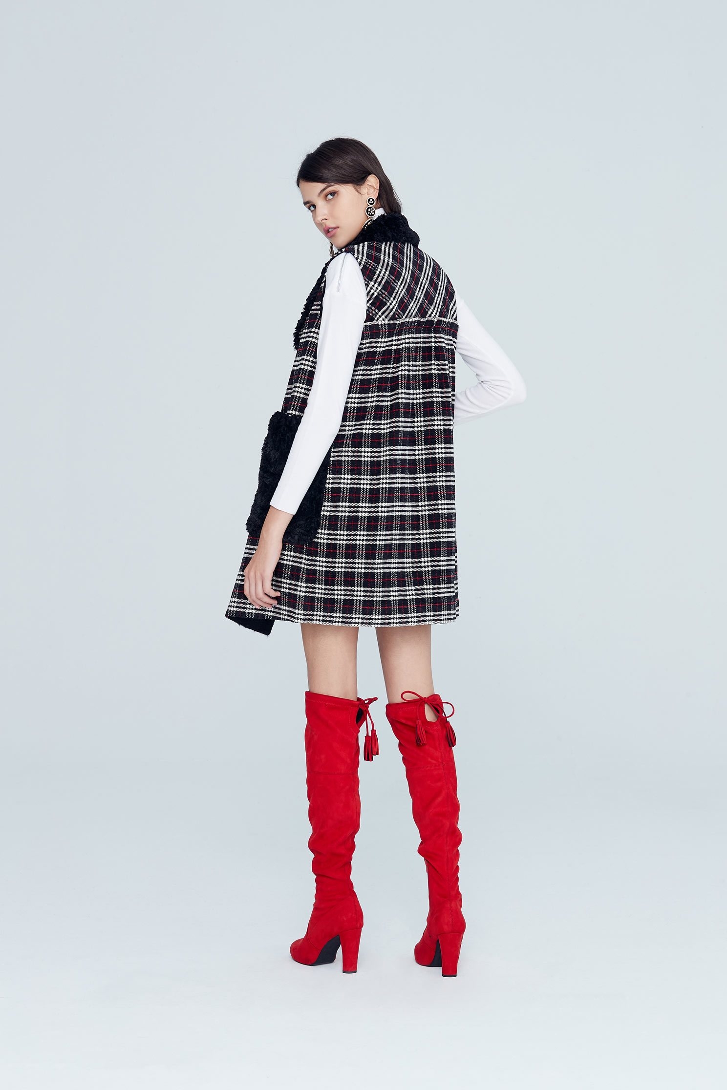 Vintage plaid classic design vest,vest,vest
