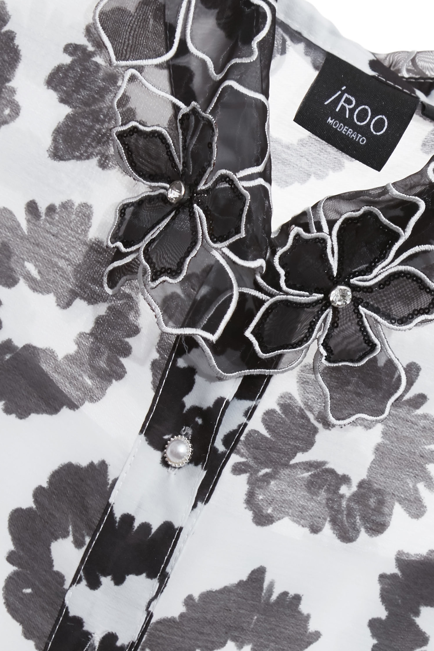 黑白手繪花荷葉背心上衣黑白手繪花荷葉背心上衣,一般背心,一般背心馬甲,上衣,時髦成套搭配,珍珠,秋冬穿搭,背心,荷葉