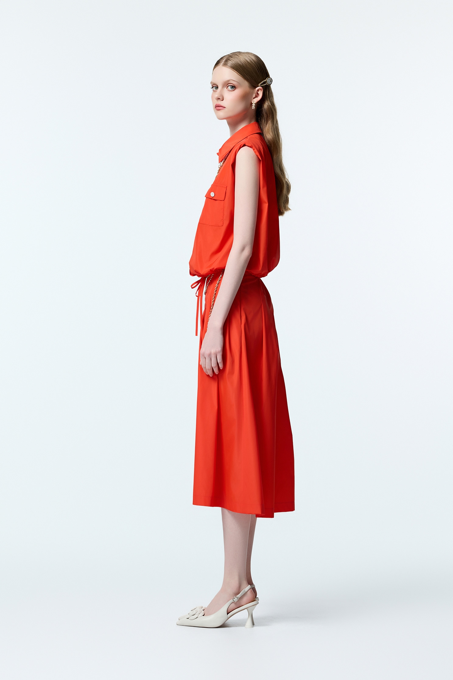 螢光耀火色綁帶上衣螢光耀火色綁帶上衣,一般背心,一般背心馬甲,上衣,時髦成套搭配,無袖背心,秋冬穿搭,背心