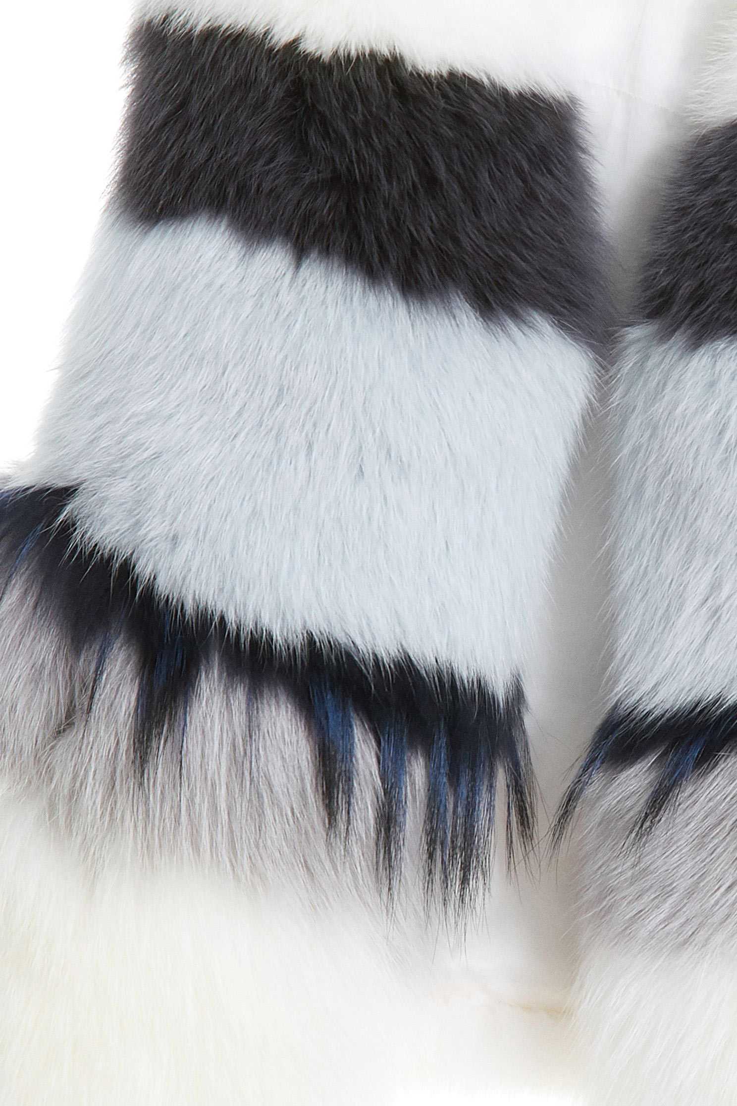 Color-striped fur vest,singlet,vest
