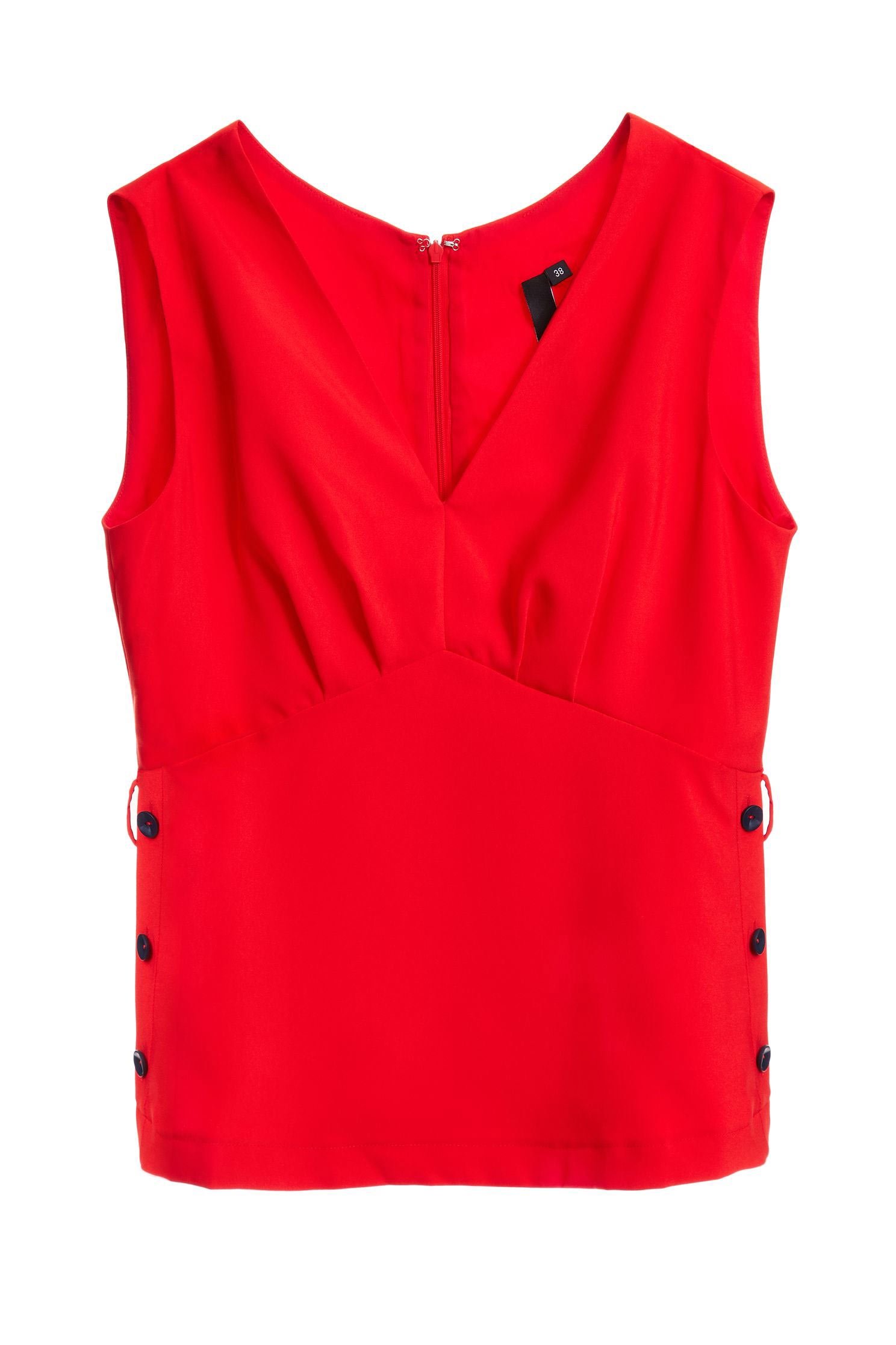 Red sleeveless vest,v-necktop,singlet,top,watersigns,sleevelesstop,vest,vest