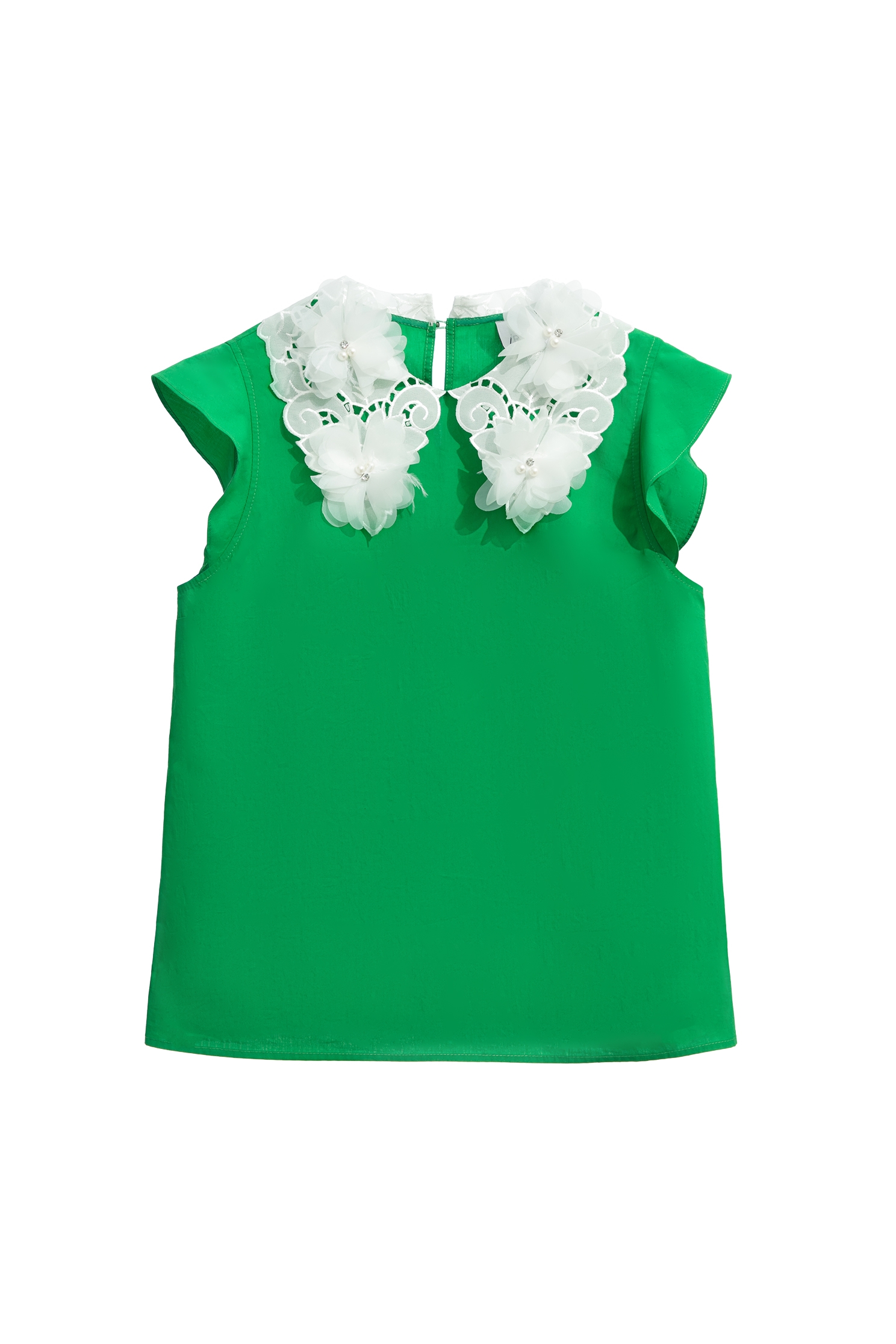 耀光綠蕾絲領片上衣耀光綠蕾絲領片上衣,V領背心,一般背心,一般背心馬甲,上衣,刺繡,春夏穿搭,約會特輯,背心,荷葉,蕾絲