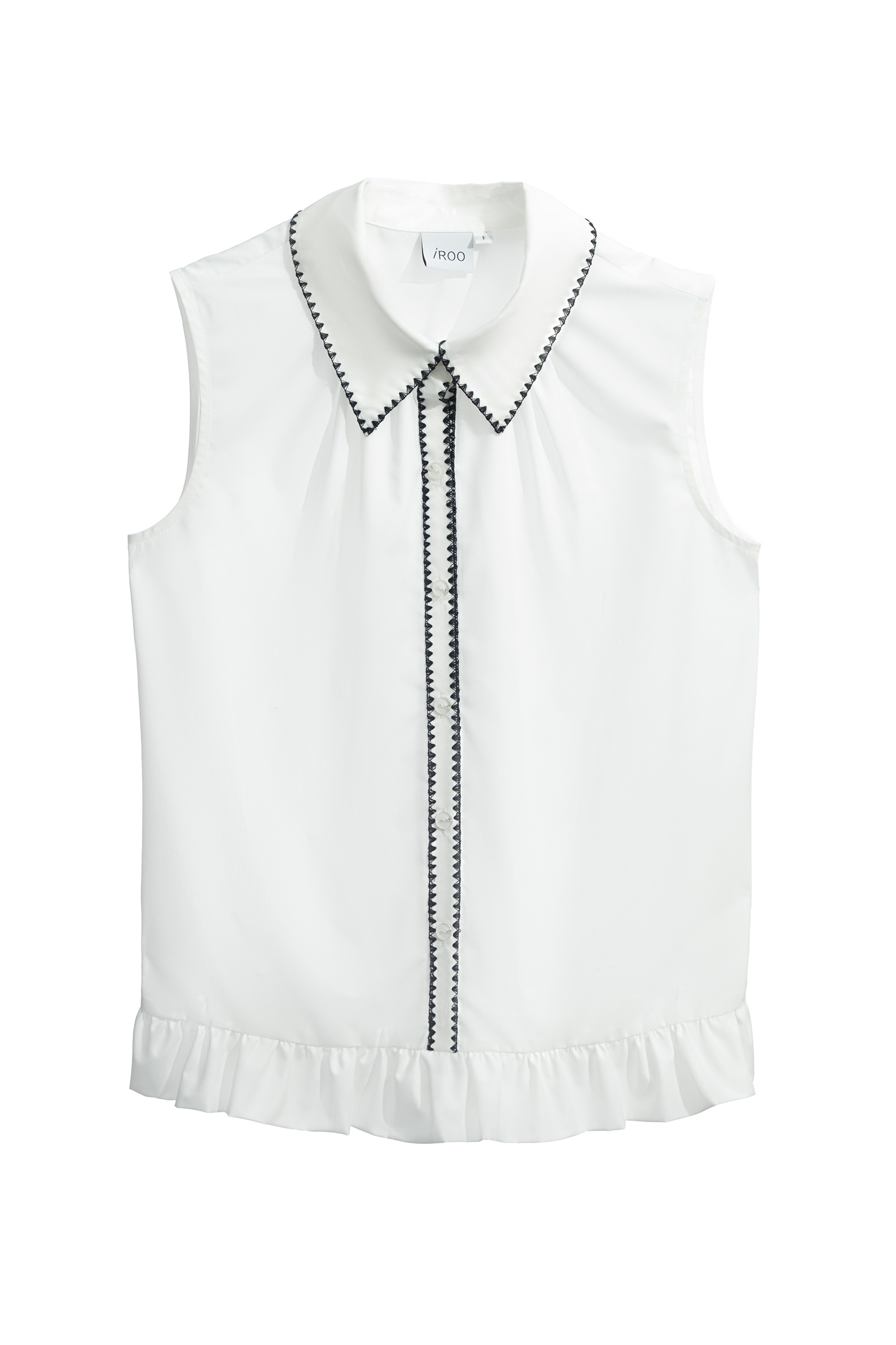 跳色刺繡門襟上衣跳色刺繡門襟上衣,一般背心,一般背心馬甲,上衣,刺繡,春夏穿搭,白色背心,背心,荷葉