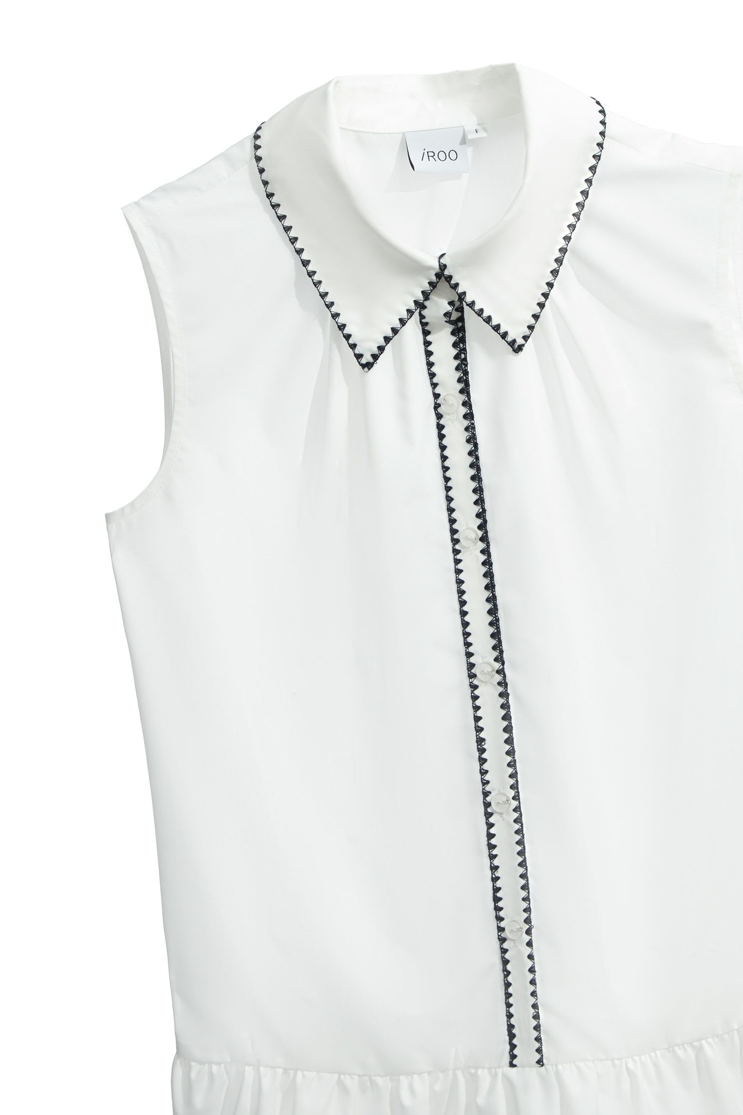 跳色刺繡門襟上衣跳色刺繡門襟上衣,一般背心,一般背心馬甲,上衣,刺繡,春夏穿搭,白色背心,背心,荷葉