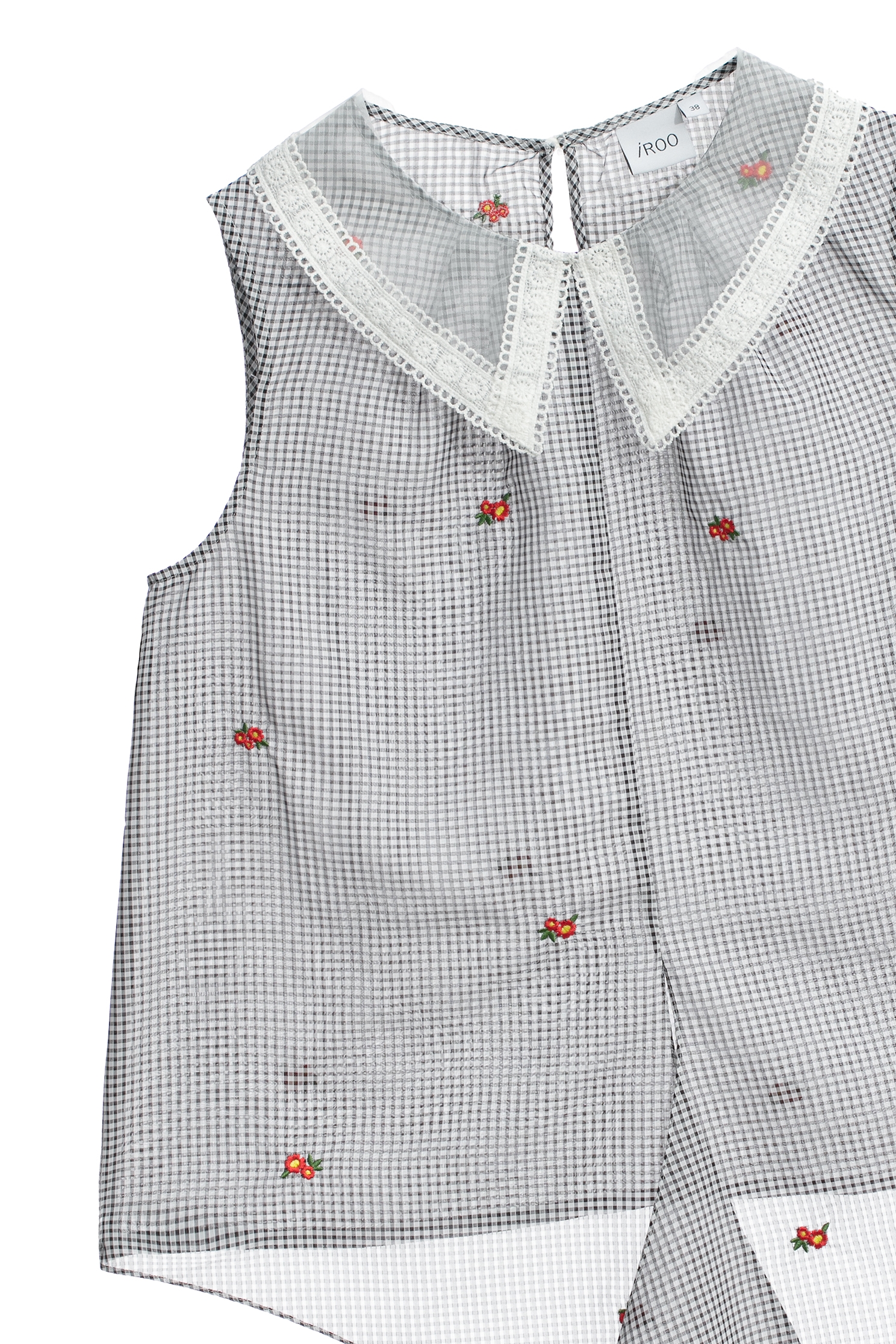 綴馬纓丹刺繡背心綴馬纓丹刺繡背心,一般背心,一般背心馬甲,上衣,刺繡,春夏穿搭,格紋,背心,蕾絲