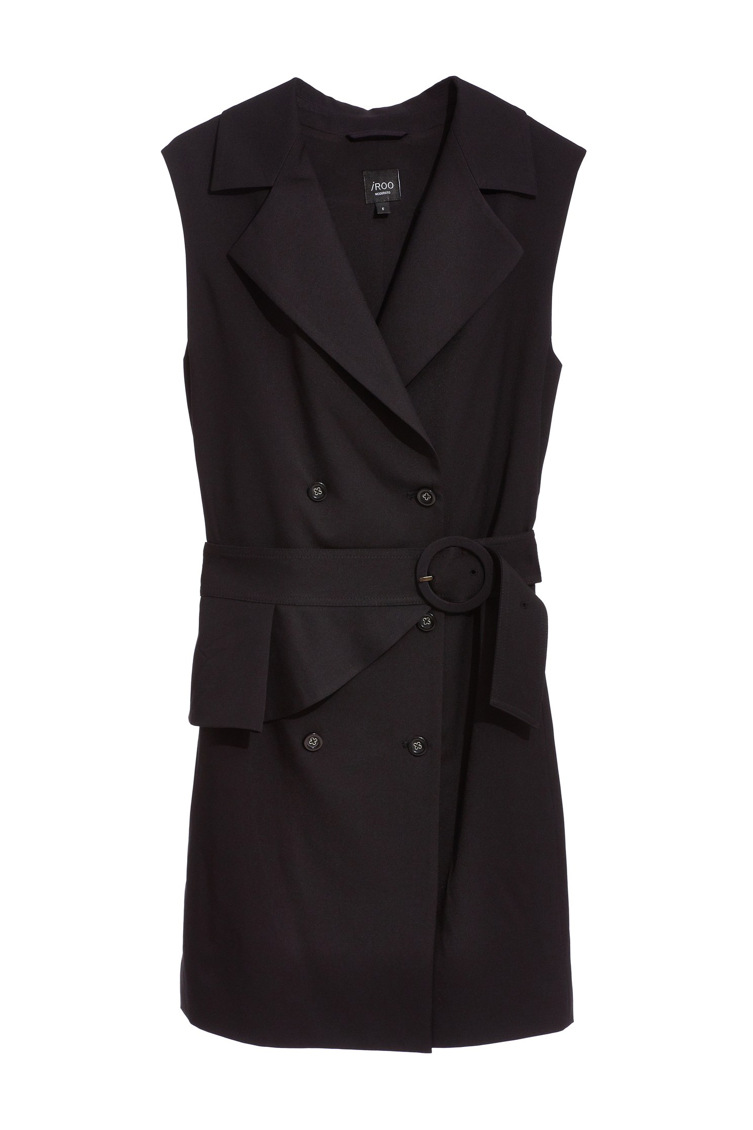 Classic double-breasted trench coat,outerwear,vest,vest,windbreaker,blackvest