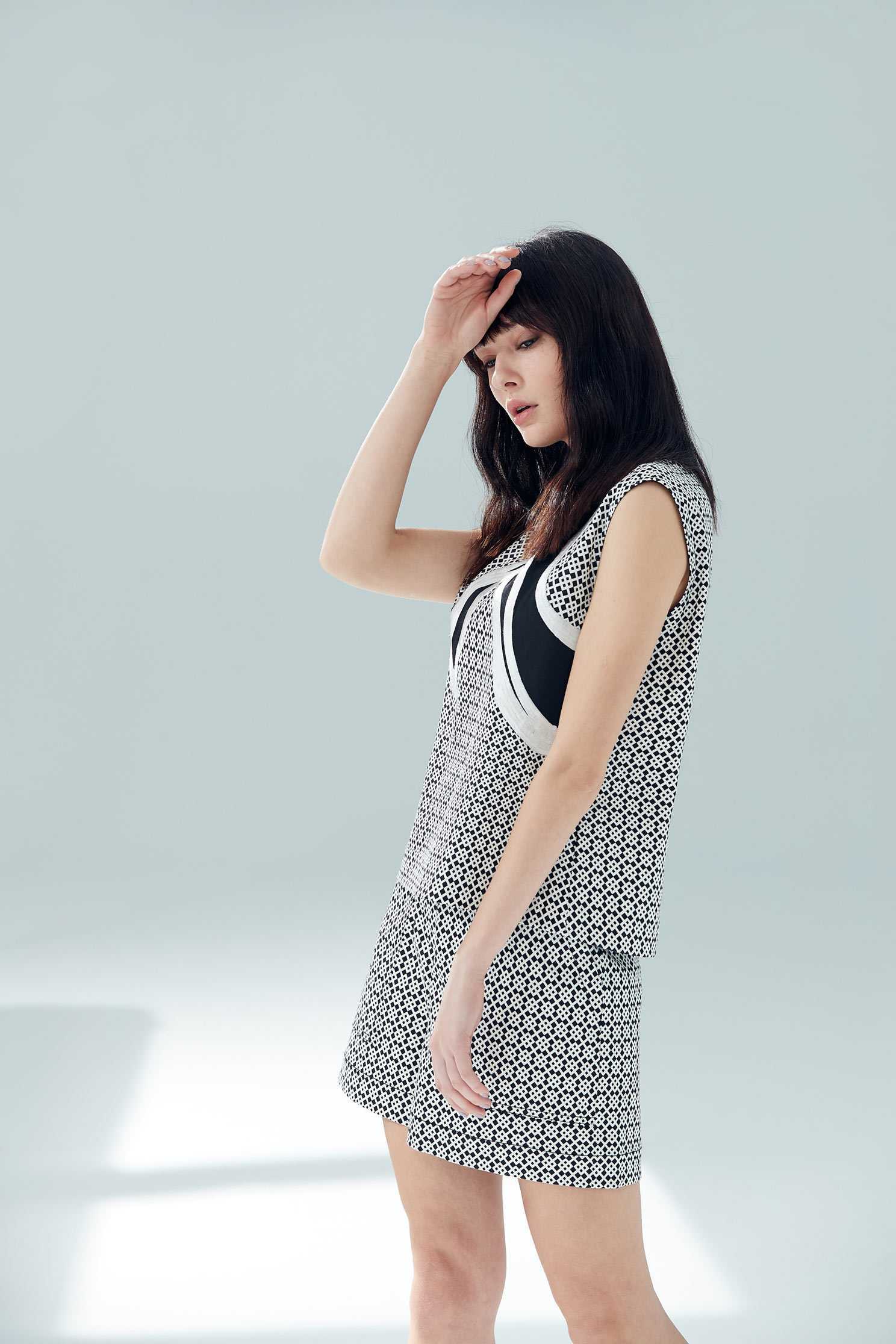 Vest with full totem print,singlet,embroidery,embroidered,vest