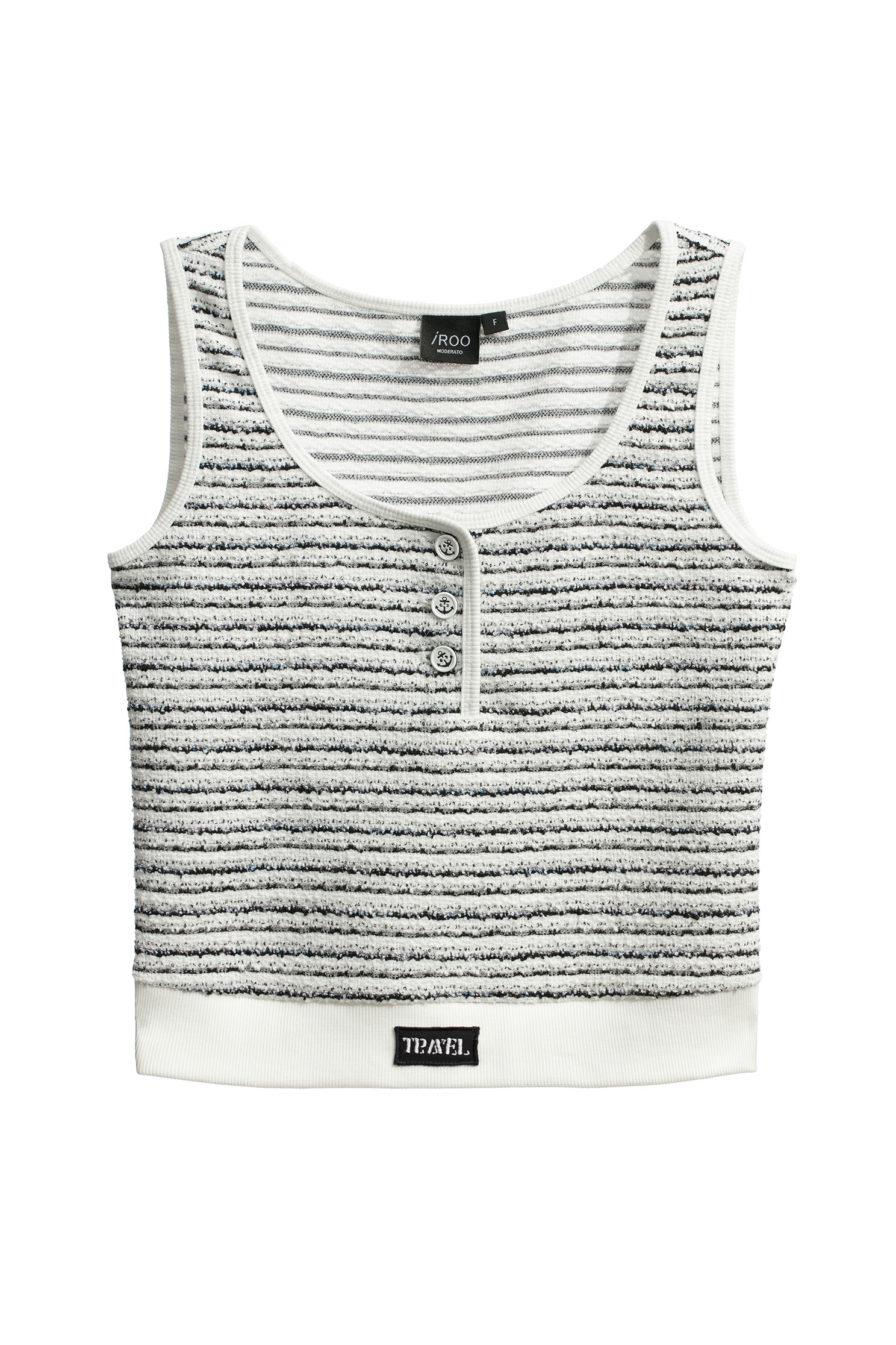 海軍藍條紋彈性花紗小背心海軍藍條紋彈性花紗小背心,一般背心,一般背心馬甲,春夏穿搭,時髦成套搭配,條紋,毛呢花呢,背心