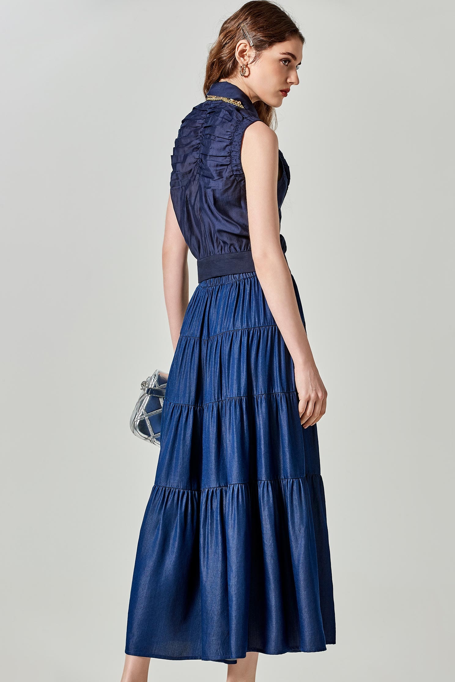 宇宙太空藍絲棉上衣宇宙太空藍絲棉上衣,一般背心,一般背心馬甲,上衣,春夏穿搭,背心