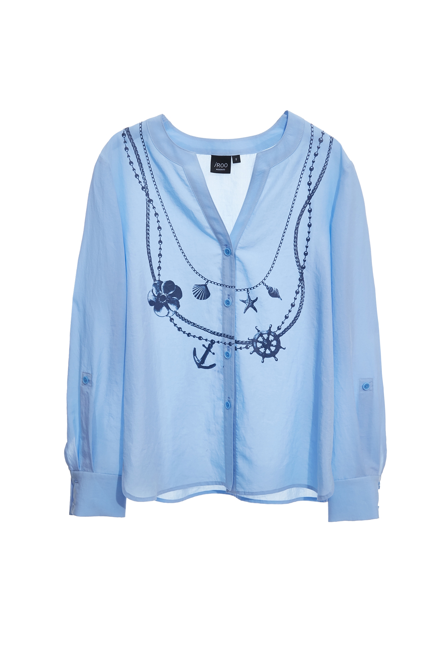 海洋印花純棉上衣海洋印花純棉上衣,上衣,春夏穿搭,襯衫