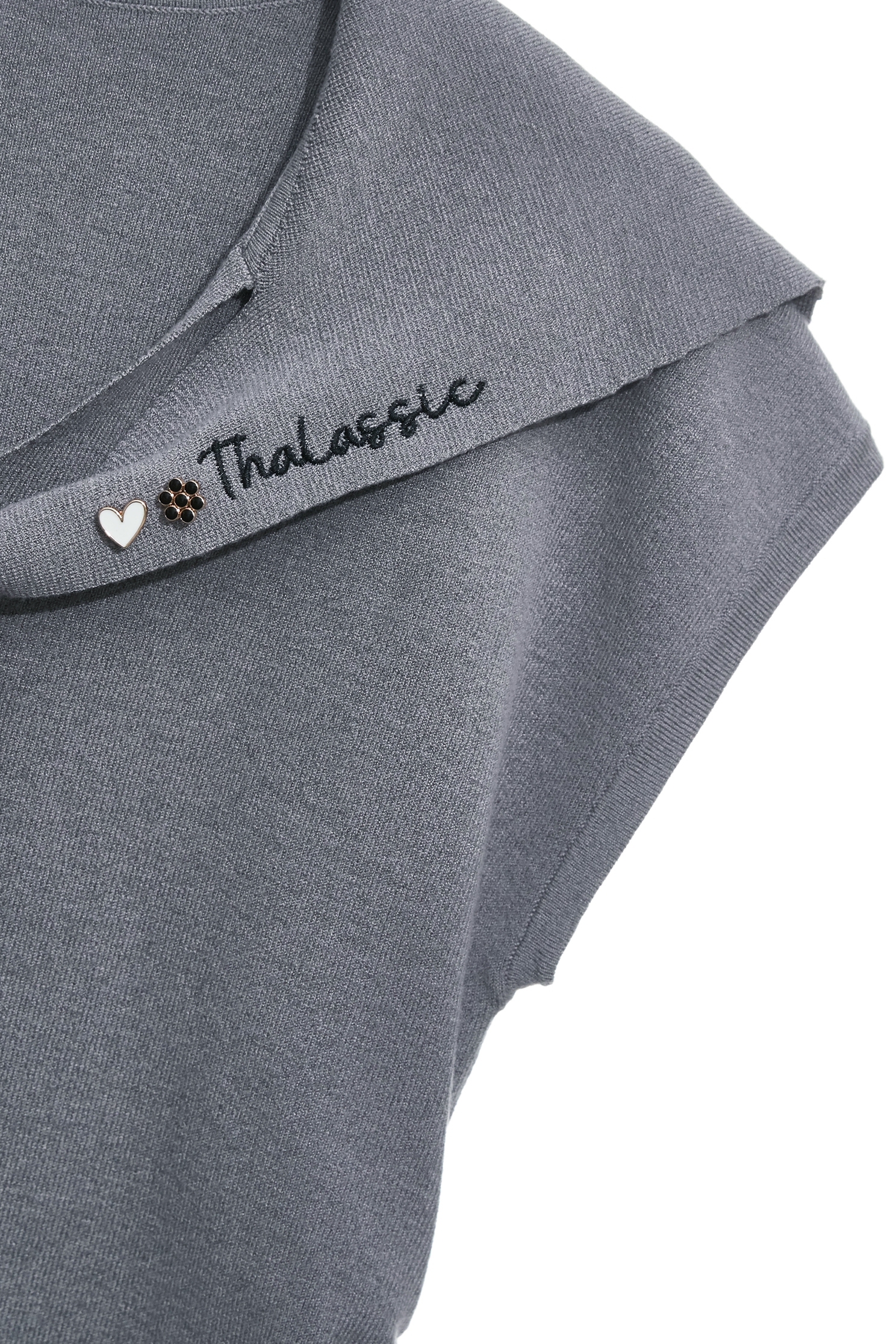 終極灰海軍領針織上衣終極灰海軍領針織上衣,上衣,人氣商品,春夏穿搭,針織,針織衫