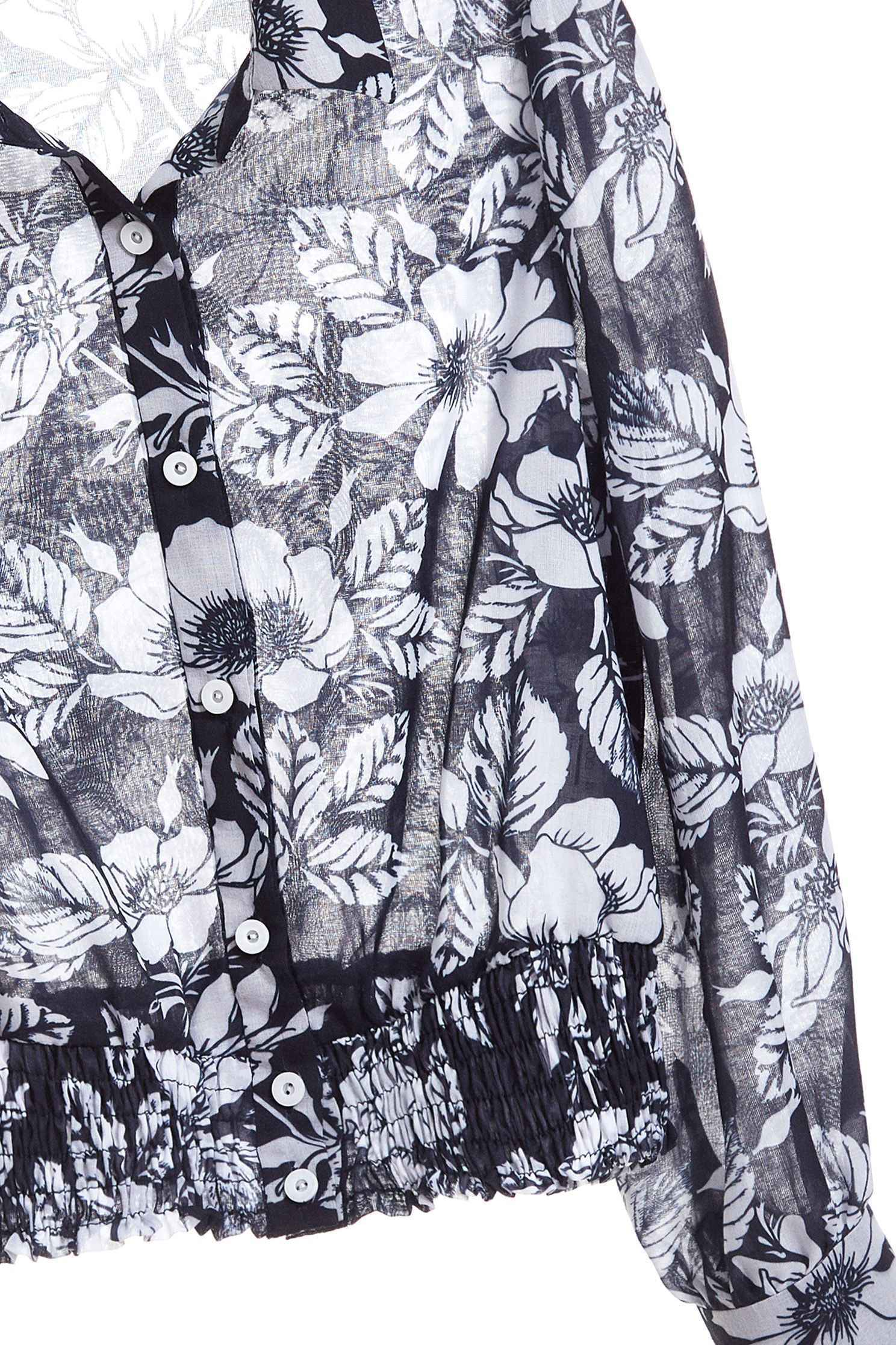 Elegant full version of the big flower classic top,Top,Cotton,Blouse,長袖上衣