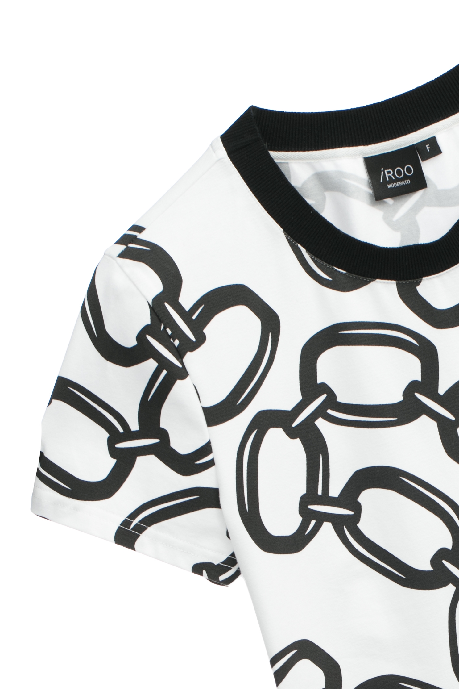 滿版大鎖鏈印花T恤上衣滿版大鎖鏈印花T恤上衣,上衣,春夏穿搭,白色上衣,純棉